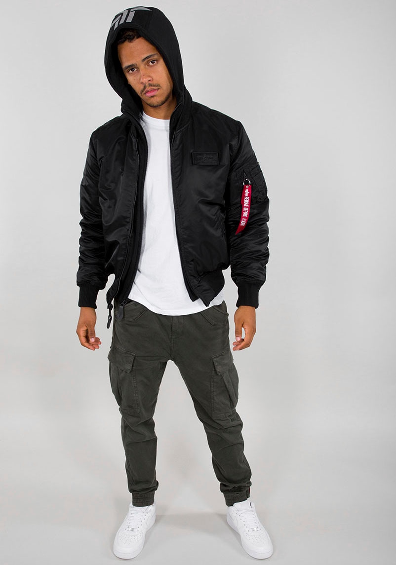 Alpha Industries Bomberjacke »MA-1 ZH Back Print«, mit Kapuze