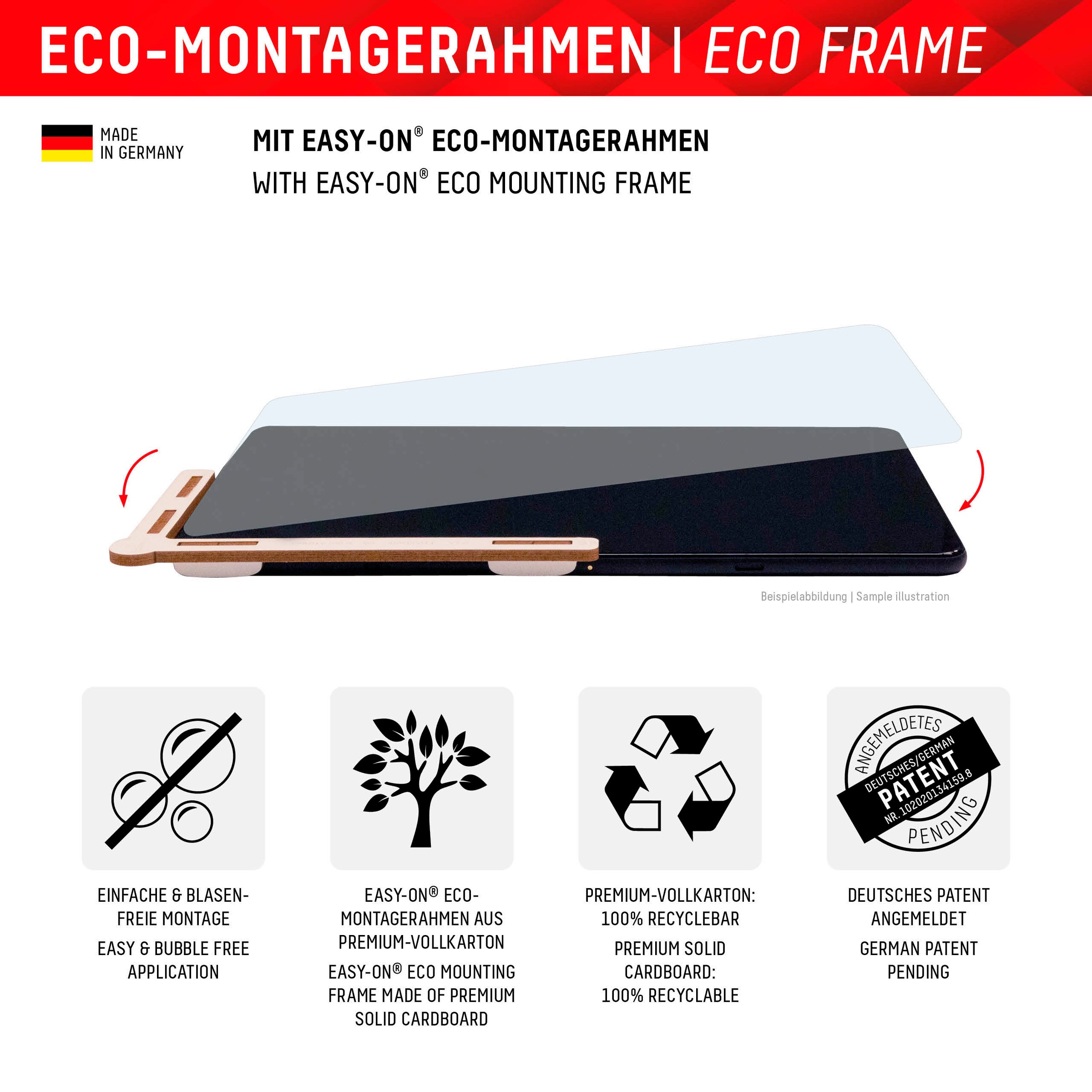 Displex Displayschutzfolie »Tablet Glass«, für Samsung Galaxy Tab S7-Samsung Galaxy Tab S8-Samsung Galaxy Tab S9-Samsung Galaxy Tab S9 FE