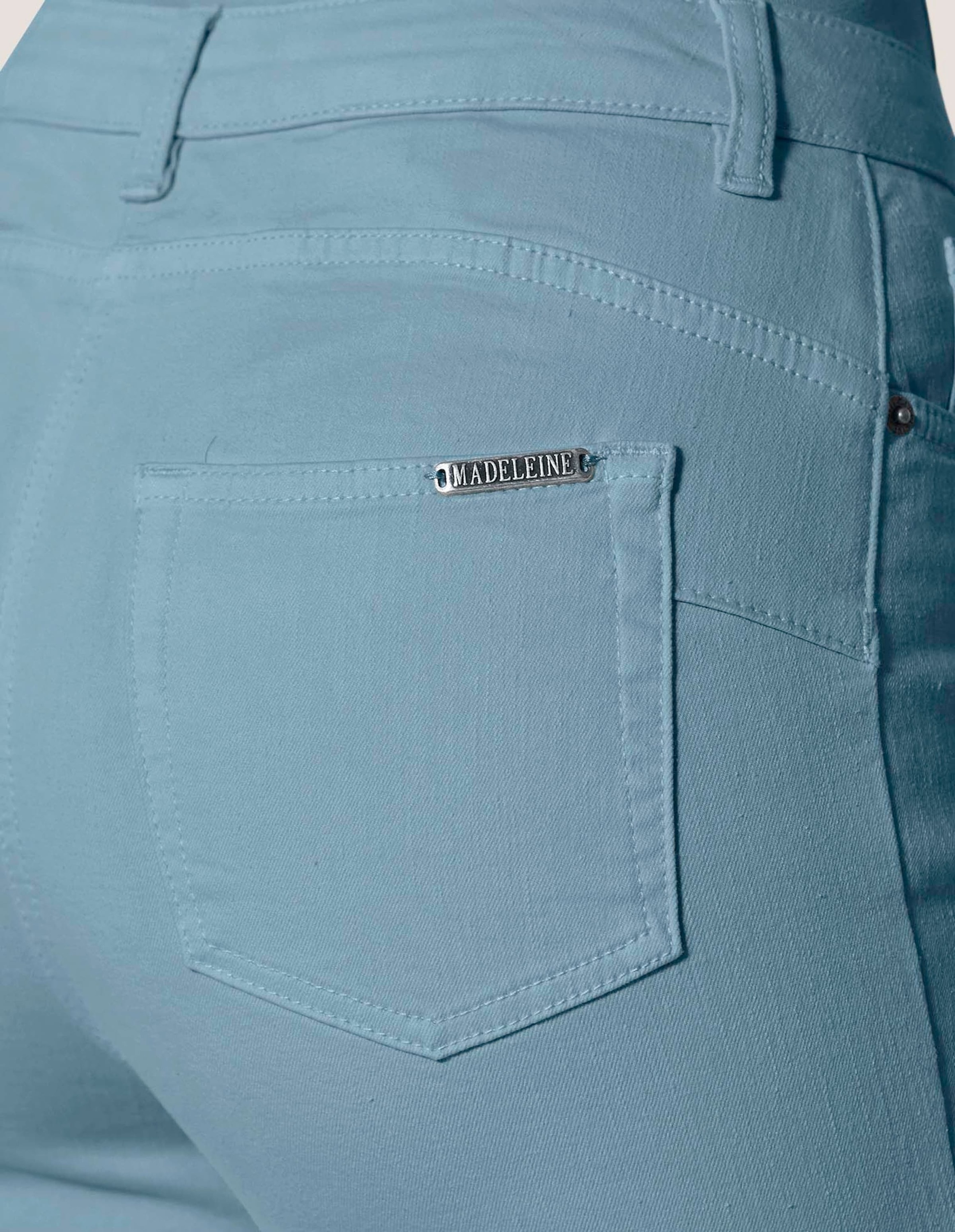 MADELEINE Regular-fit-Jeans »Jeans Mid Waist Skinny-Hose mit Fransen«