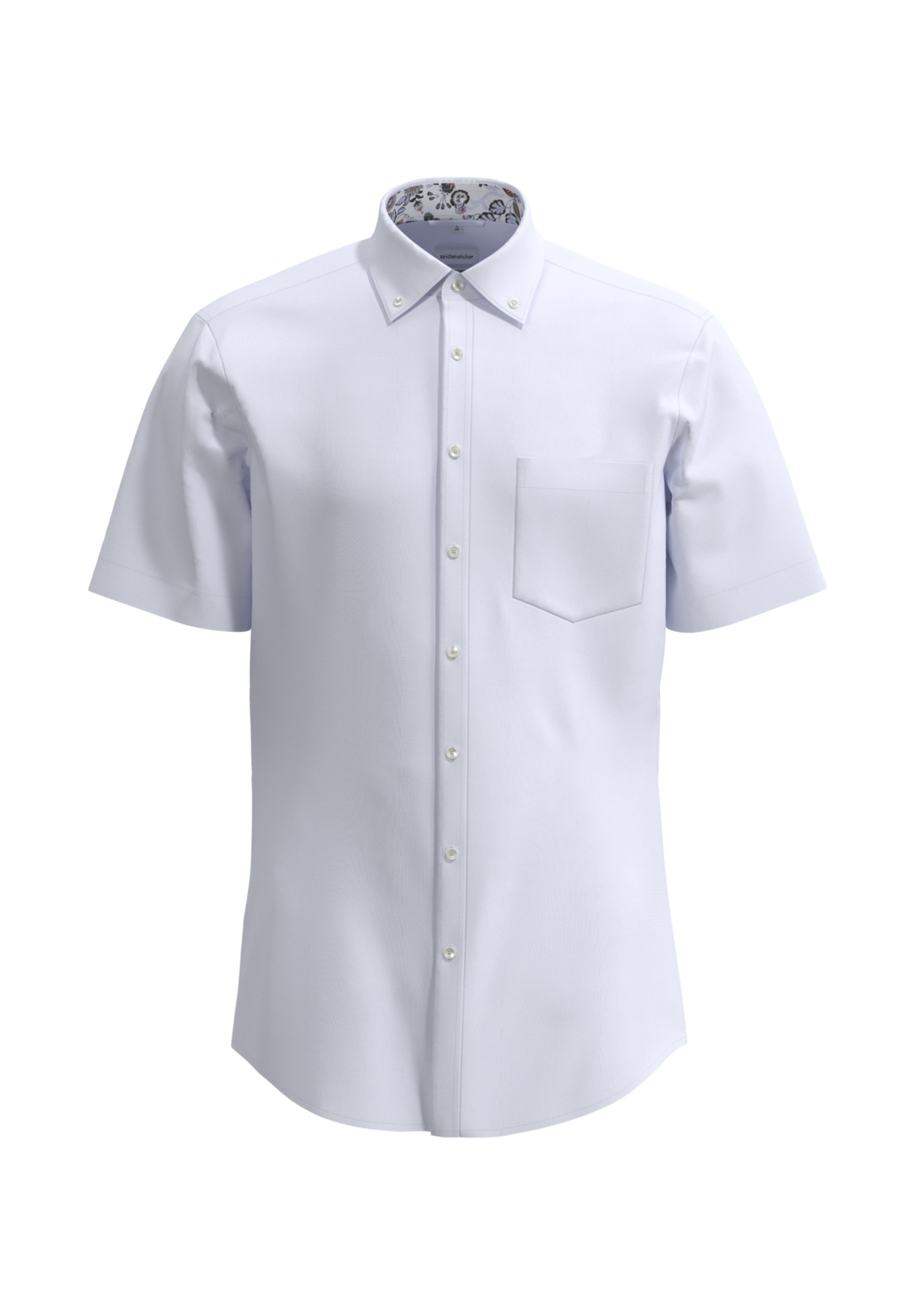 seidensticker Businesshemd »Comfort«, Comfort Kurzarm Button-Down-Kragen Struktur