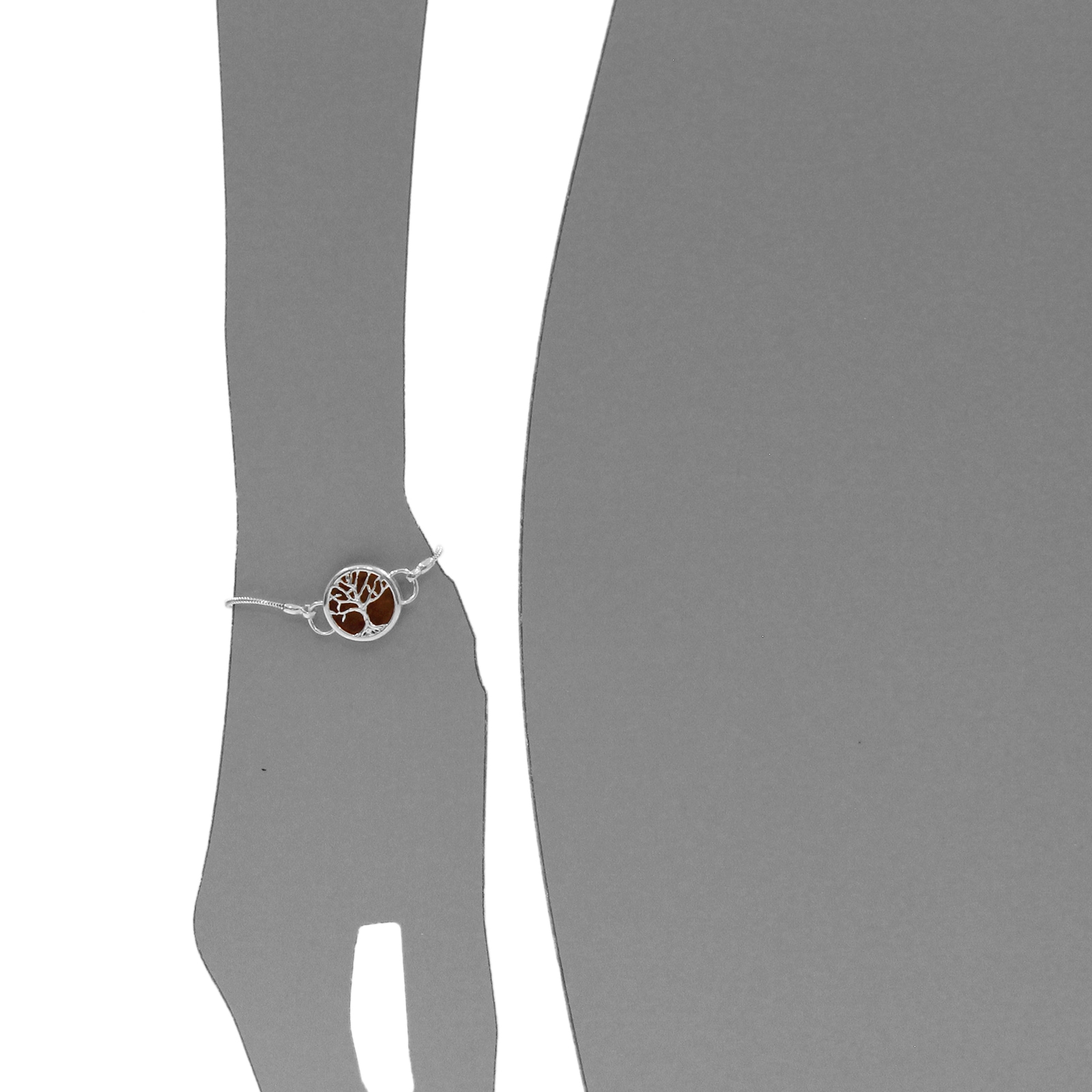 OSTSEE-SCHMUCK Armband »- Lebensbaum 16 mm - Silber 925/000 - Bernstein«