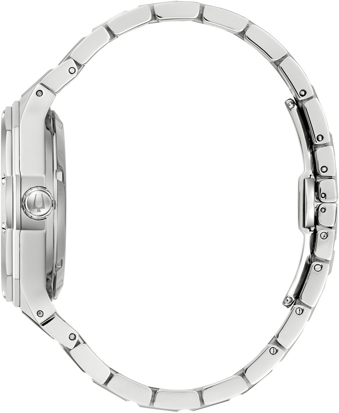 Bulova Automatikuhr, Armbanduhr, Herrenuhr, Mechanische Uhr, Edelstahlarmband, analog, Tag