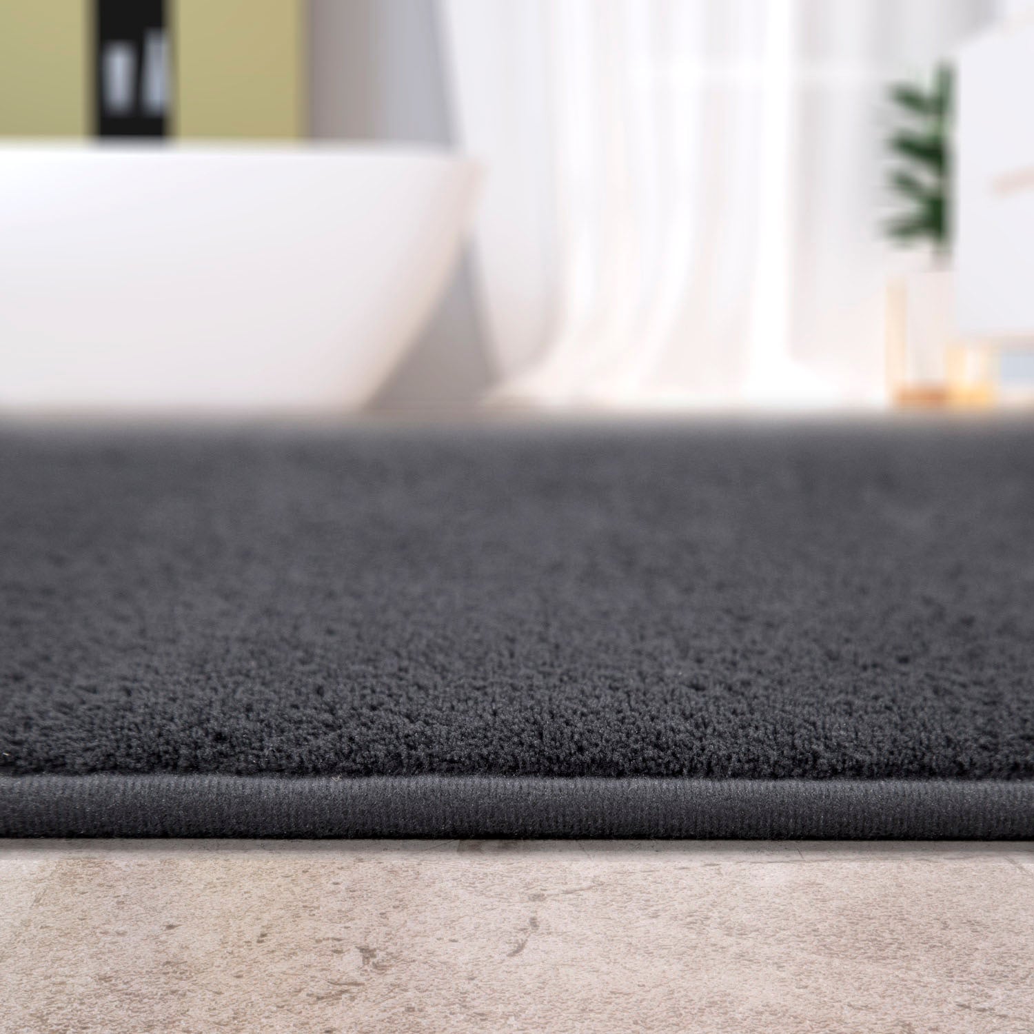 Paco Home Badematte »Corby 255, Memory-Schaum Effekt«, rutschhemmend beschichtet, fußbodenheizungsgeeignet, Badteppich, Uni Farben