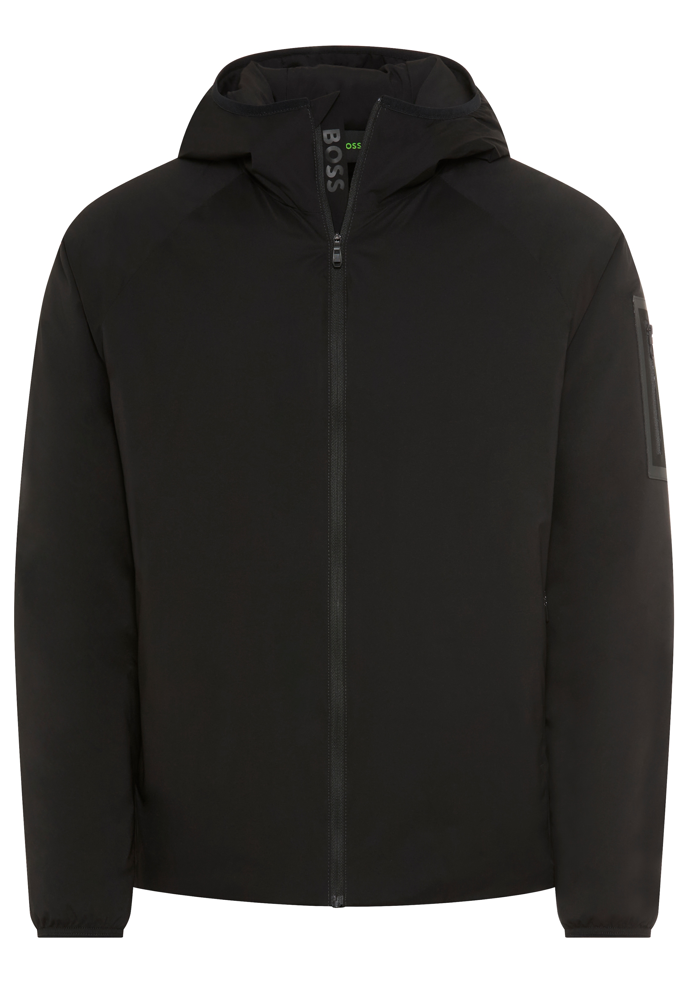 BOSS GREEN Outdoorjacke mit Kapuze leicht wattiert, 4-Wege-Stretch-Qualität, Regular Fit