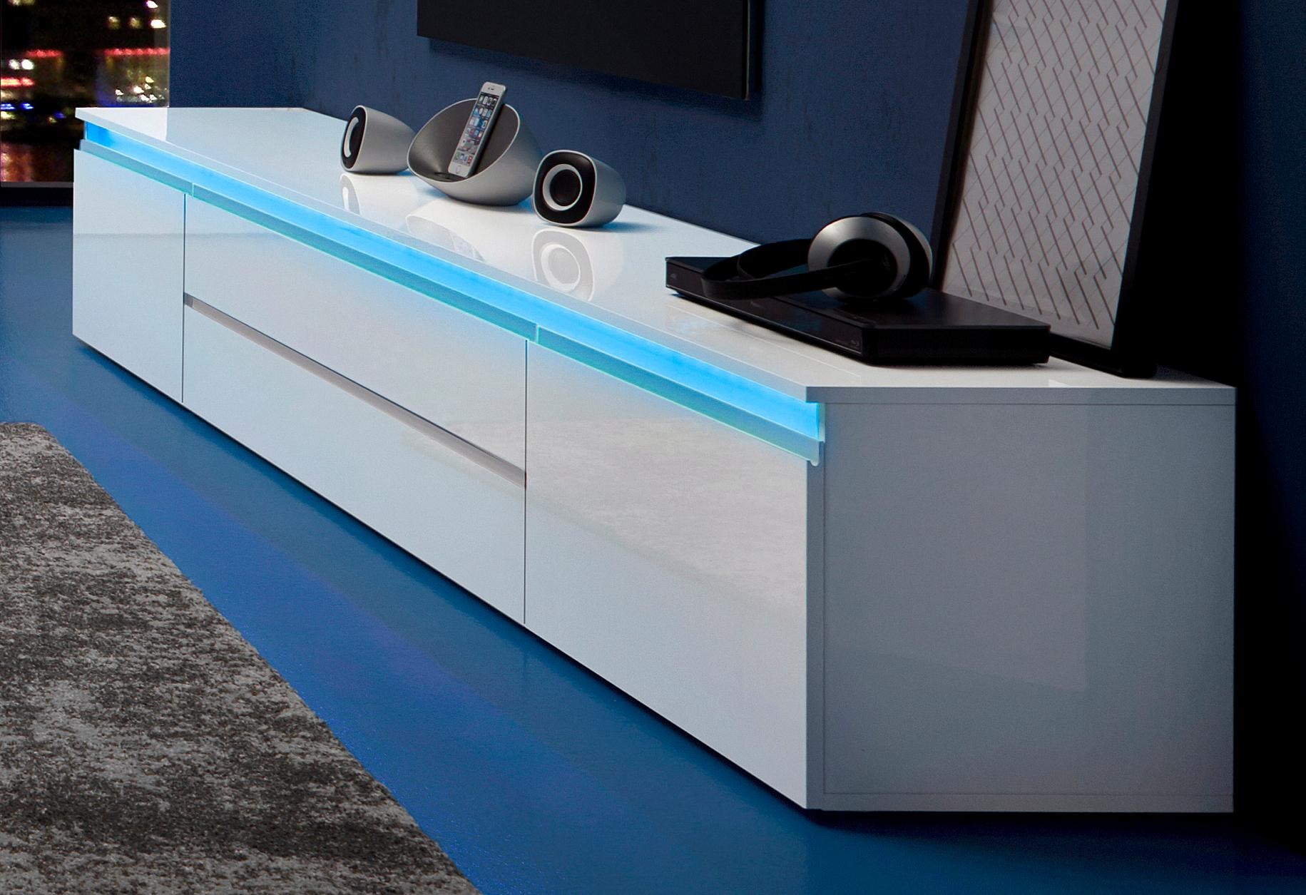INOSIGN Lowboard »Magic,Lowboard,TV-Kommode,TV-Möbel,TV-Bank«, mit 2 Türen und 2 Schubkästen (B/T/H) 240x40x40 cm