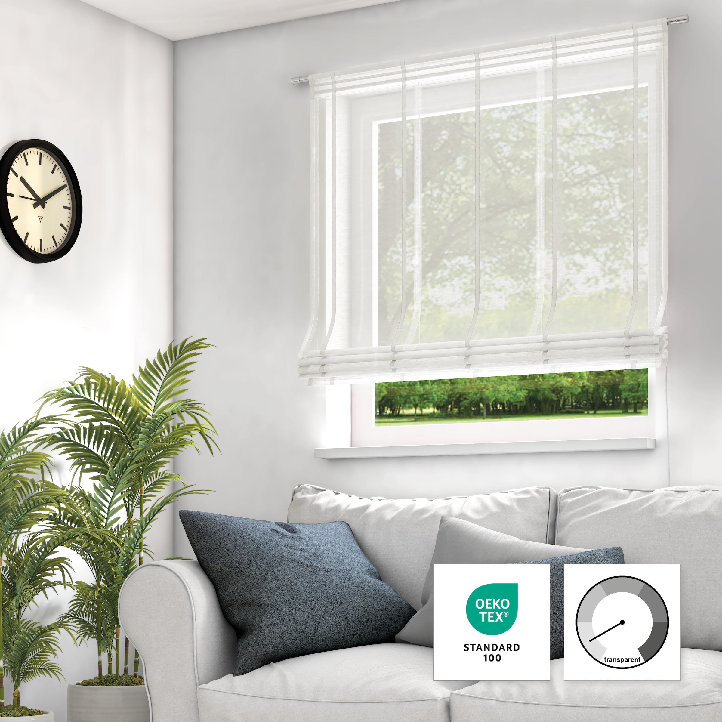 Neutex for you! Raffrollo »Vienna-ECO« mit Stangendurchzug freihängend