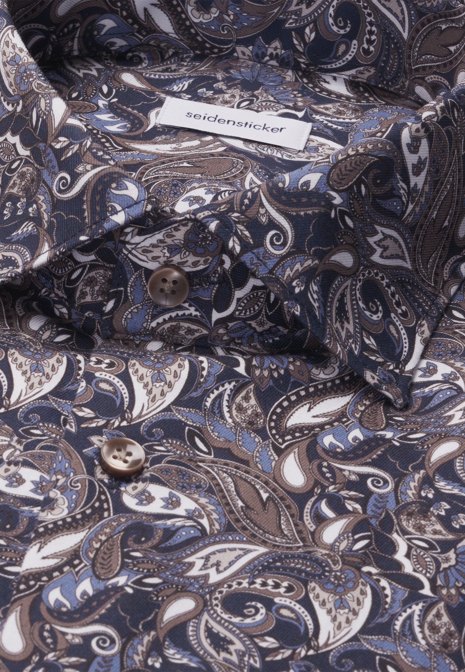 seidensticker Businesshemd »Schwarze Rose« Regular 1/1 Kentkragen Druck