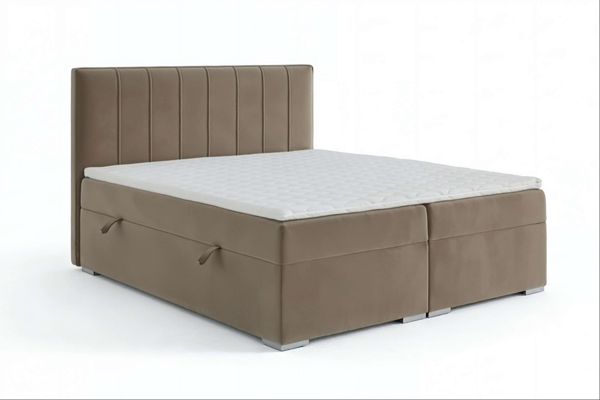 Home affaire Boxbett »GALLIPOL mit Bettkästen, Matratze und Topper, Breite 140/160/180/200cm« Doppelbet mit Kopfteil,  Stauraumbett mit Bonnell- oder Taschenfederkernmatratze (H2, H3)