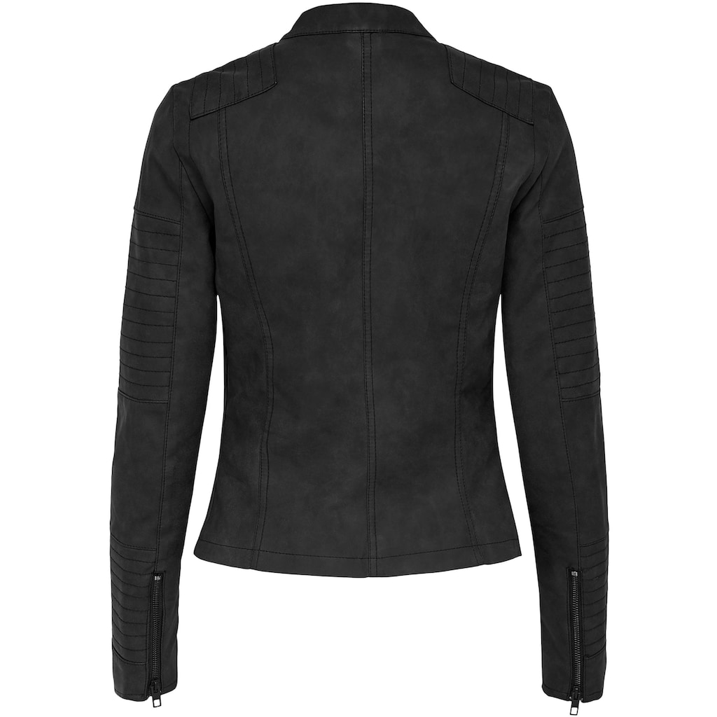 ONLY Lederimitatjacke »ONLAVA«, mit Biker-Details