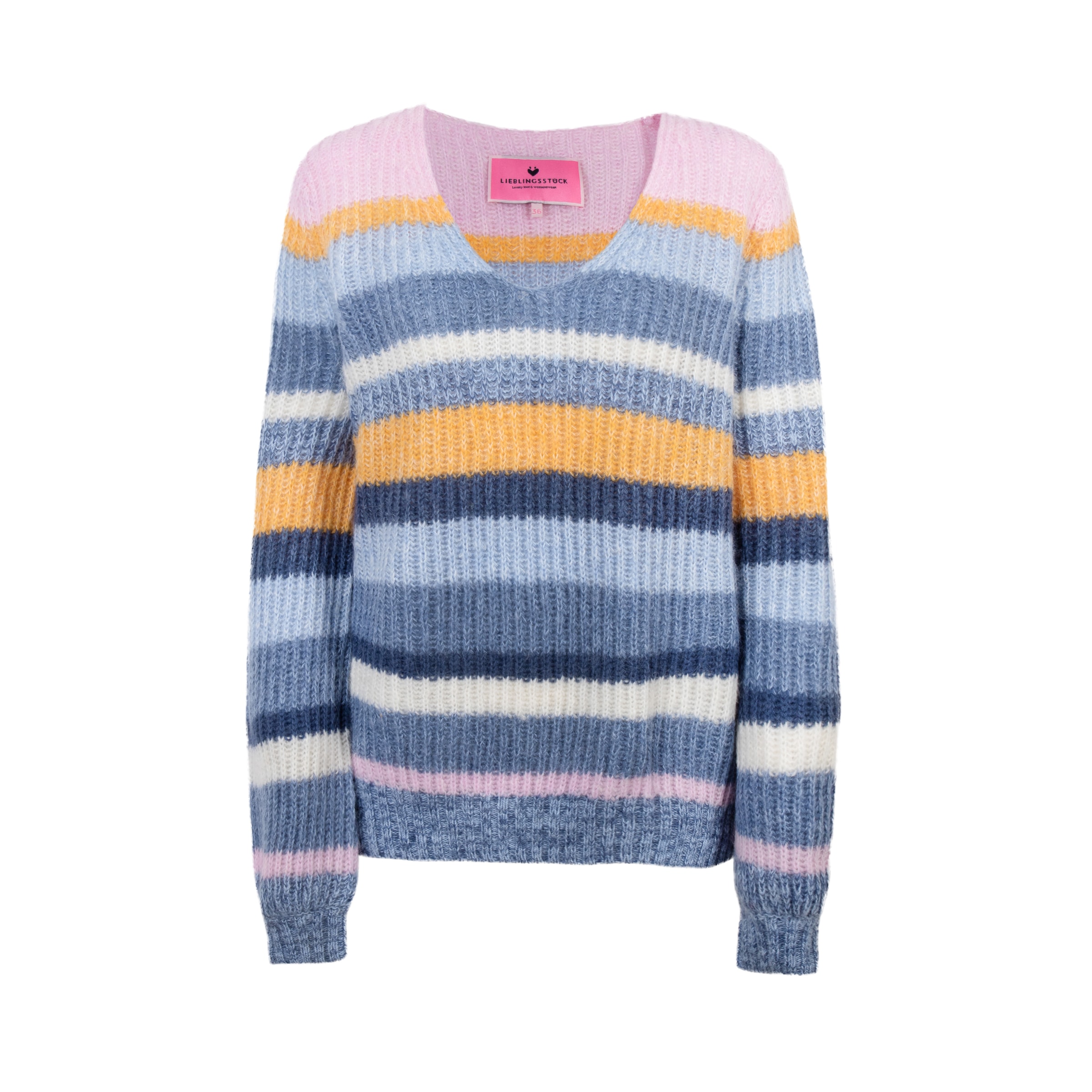 Lieblingsstück V-Ausschnitt-Pullover »BeeleL«, mit Wollanteil und Alpaka