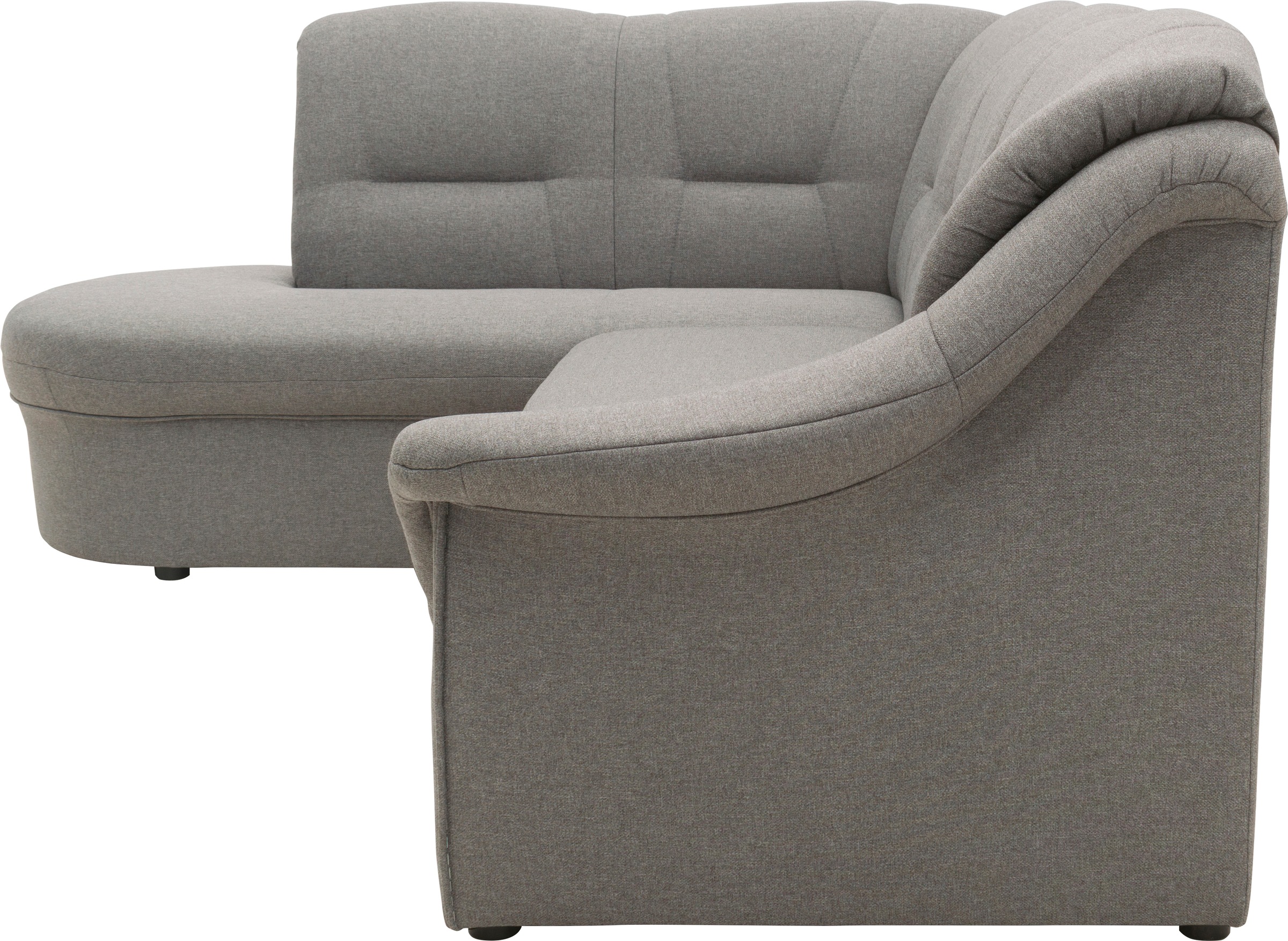 DOMO collection Ecksofa »Faenza für kleine Räume, Stellmaße 232,176cm, komfortabel, L-Form«, mit Ottomane, zeitlos, elegante Armlehnen, wahlweise mit Bettfunktion