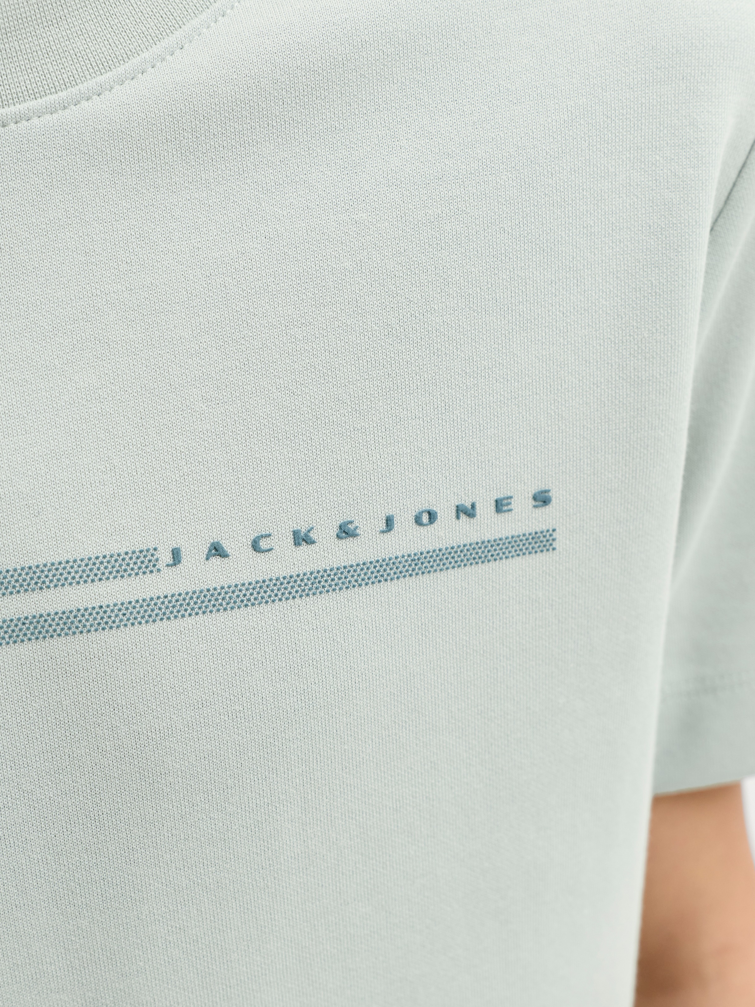Jack & Jones Junior T-Shirt »JCOFUSION CHEST BRAND TEE SS CN JNR« Materialmix, regular Fit, Kurzarm