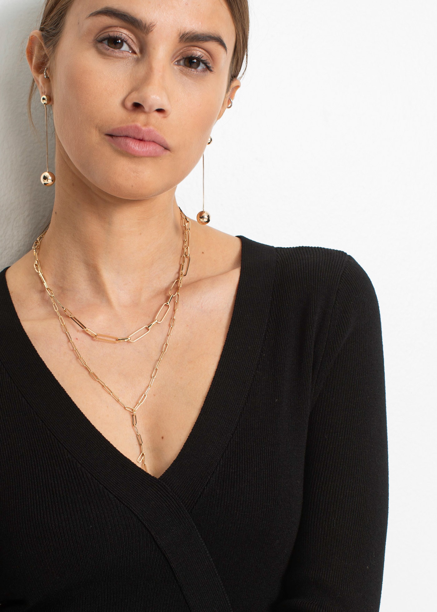 bonprix Strickkleid »Strickkleid aus Viskose-Mix« für eleganten Look, aus Viskose-Mix, figurbetonte Passform