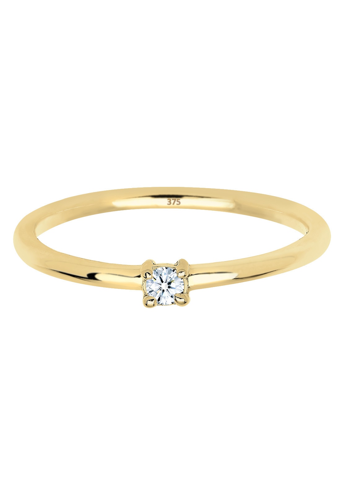 Elli DIAMONDS Verlobungsring »Ring Verlobungsring Diamant 0.06 ct. 375 Gelbgold«