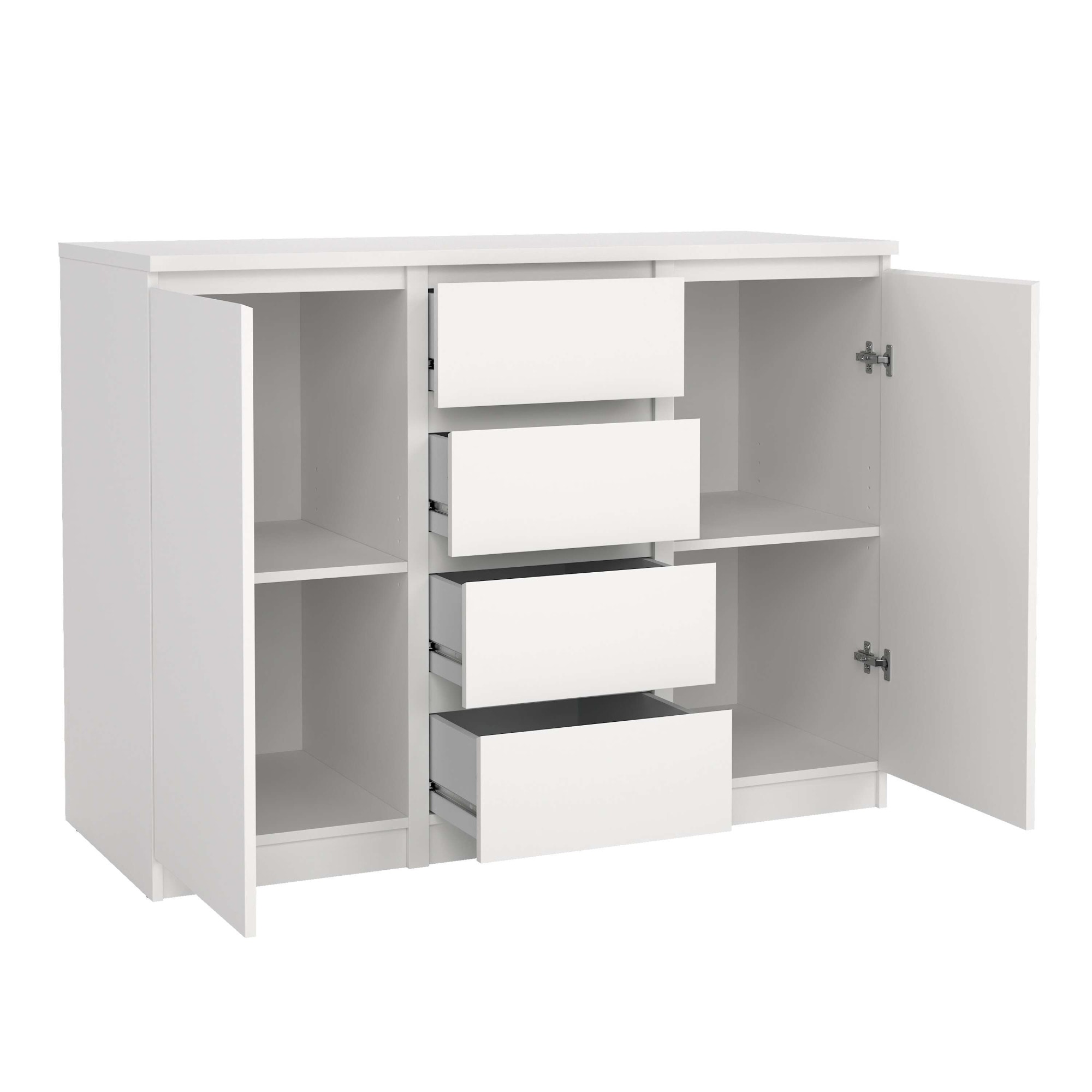 INOSIGN Kommode »Naia, Sideboard, 4 Schubladen, 2 Türen, Aufbewahrung, grifflose Front« Mit Einlegeböden, modern, skandinavisches Design, in mehrere Farben