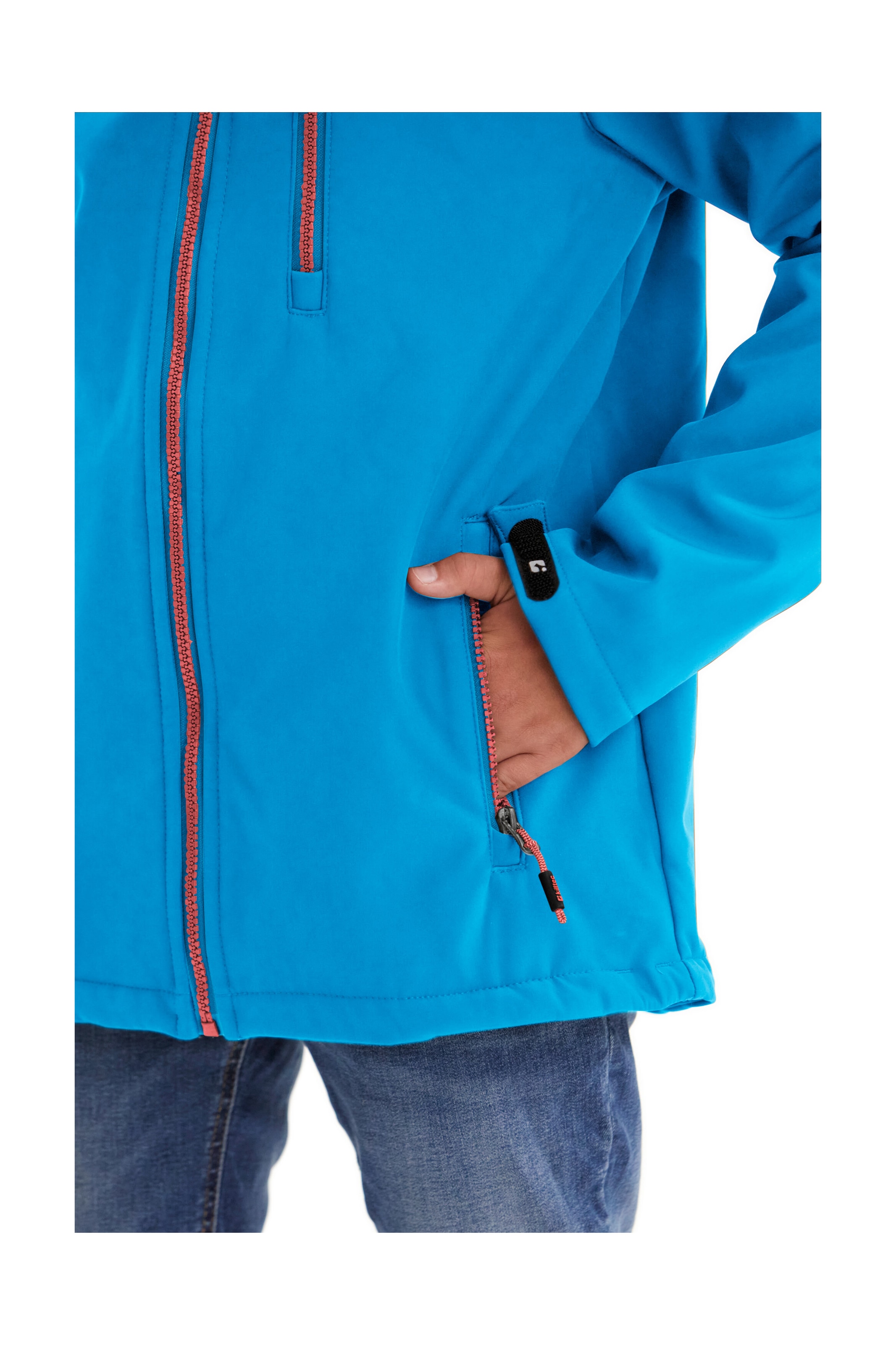 Killtec Softshelljacke »Boys Softshelljacke«, Wasserabweisende Softshelljacke mit Kapuze, Fleece und PFAs-frei