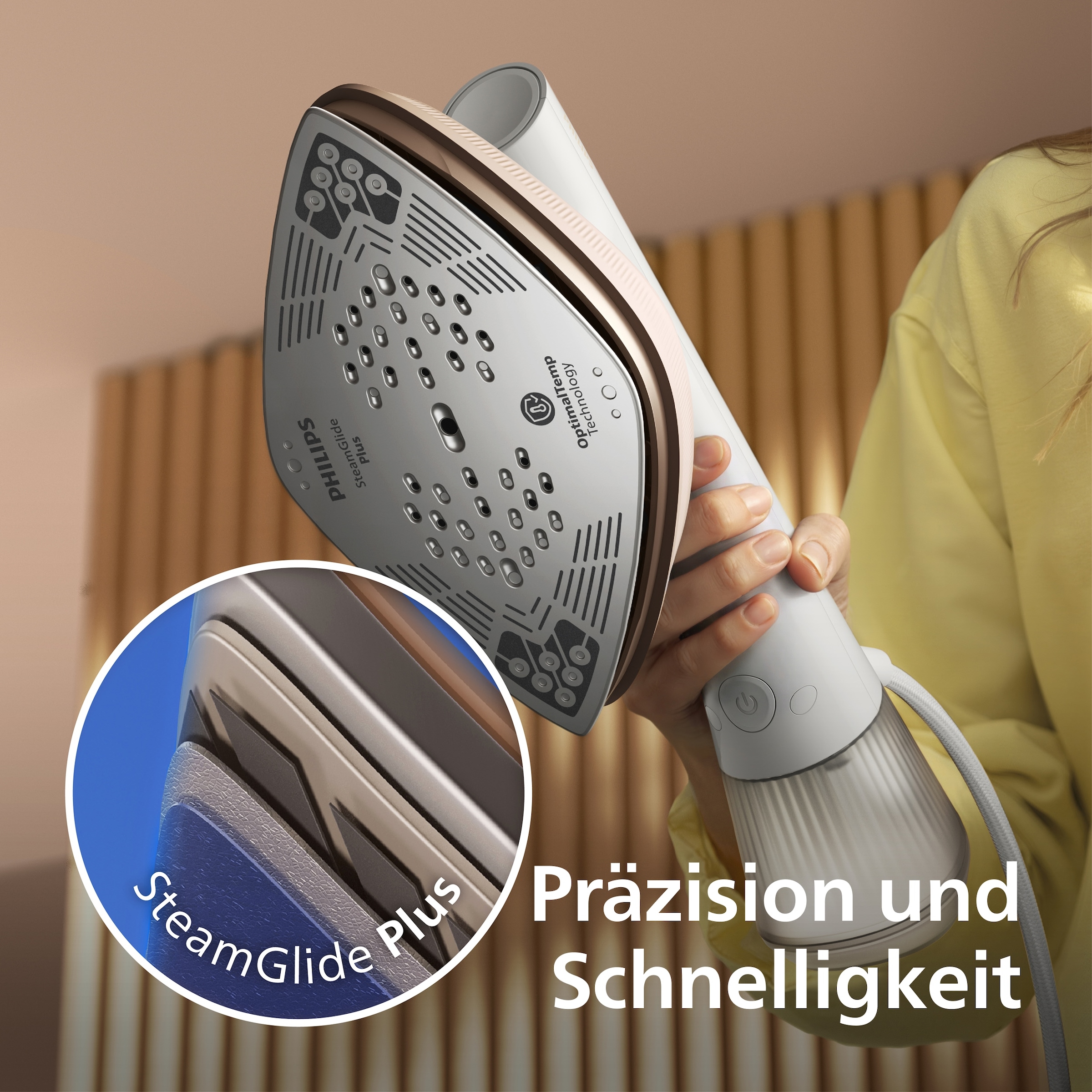 Philips Dampfbügeleisen »GC213/10 OneTurn 2-in-1 Bügeleisen & Steamer, StyleMat & Dock inkl.« 1800 W SteamGlide Plus, 200ml Wasserbehälter und 90 g Dampfstoß