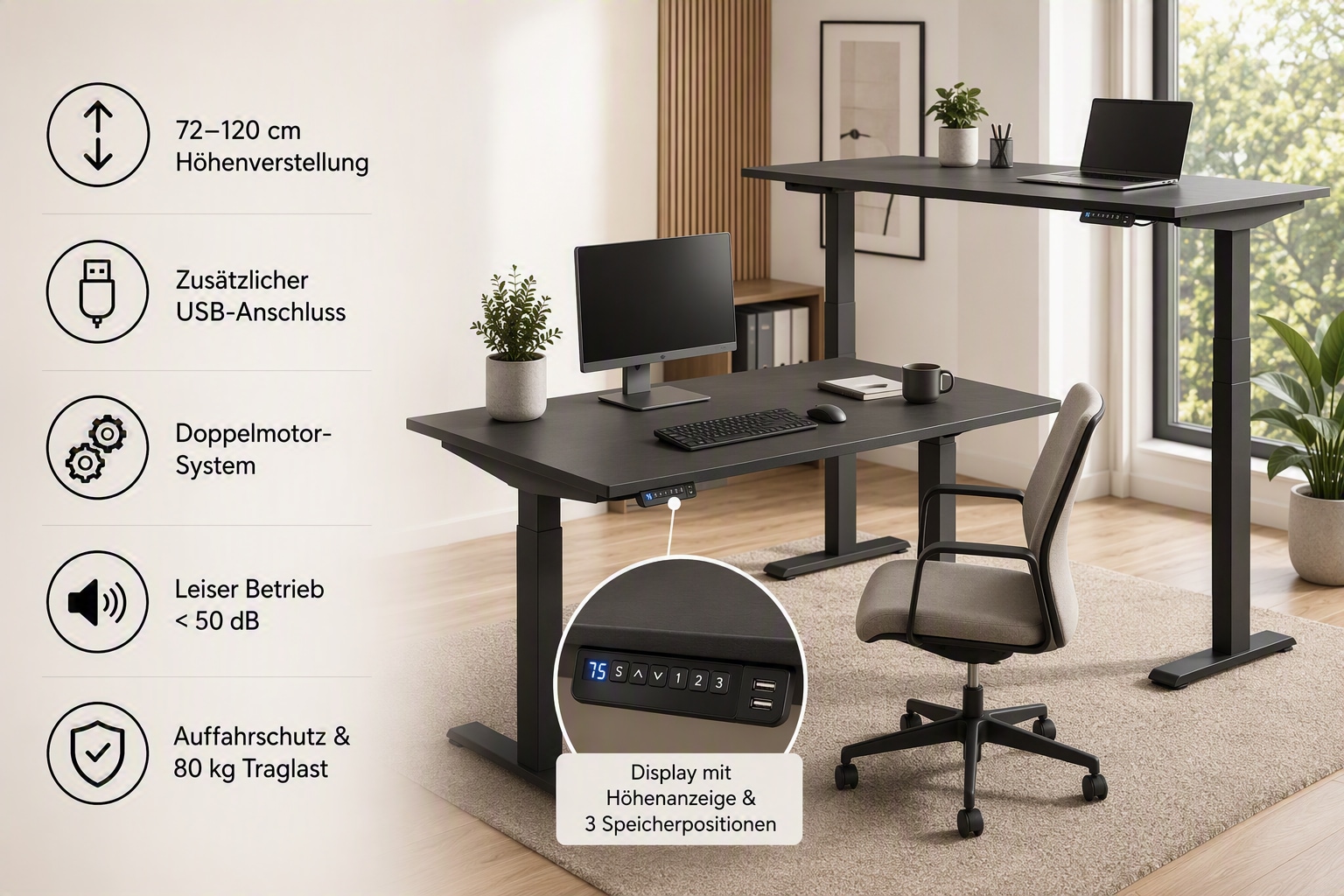 GERMANIA Schreibtisch »Jet« moderne Farbvariationen, Breite 120/140/160/180 cm, Made in Germany