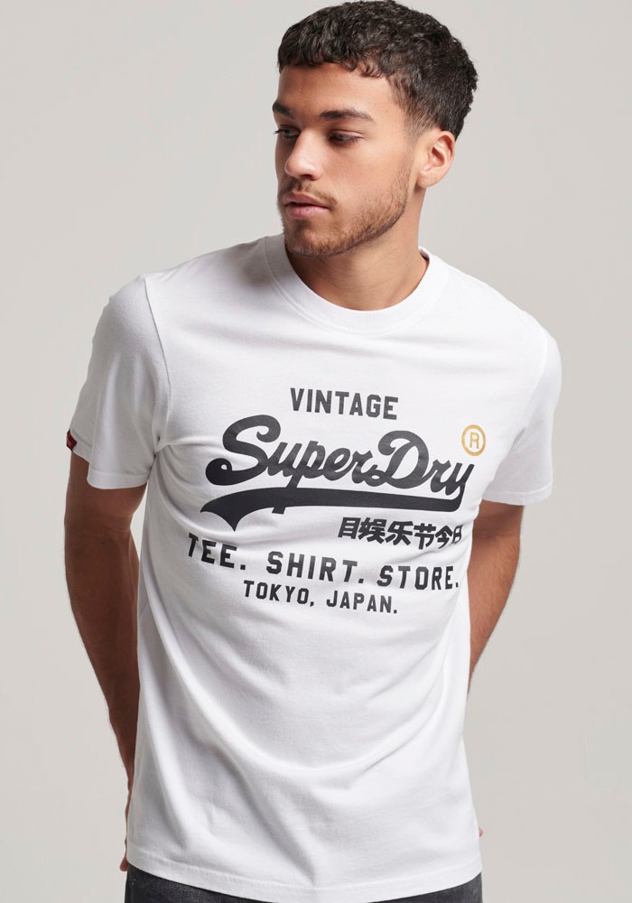 VL bei ♕ T-Shirt »VINTAGE CLASSIC STORE Superdry TEE«