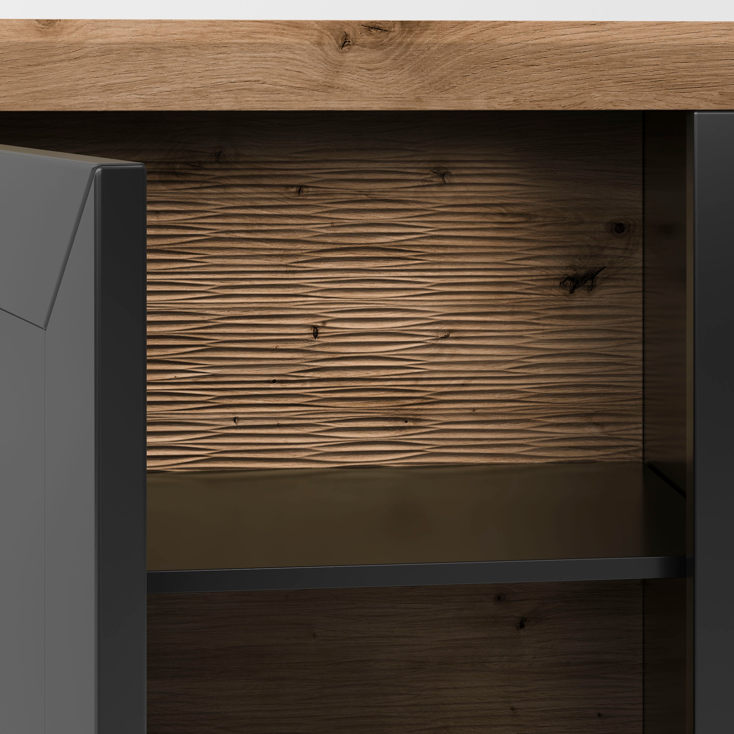 set one by Musterring Drehtürenschrank »York« Typ 03, in 3 Farbvarianten, mit Bügelgriff in silber, B 75 x H 207 cm