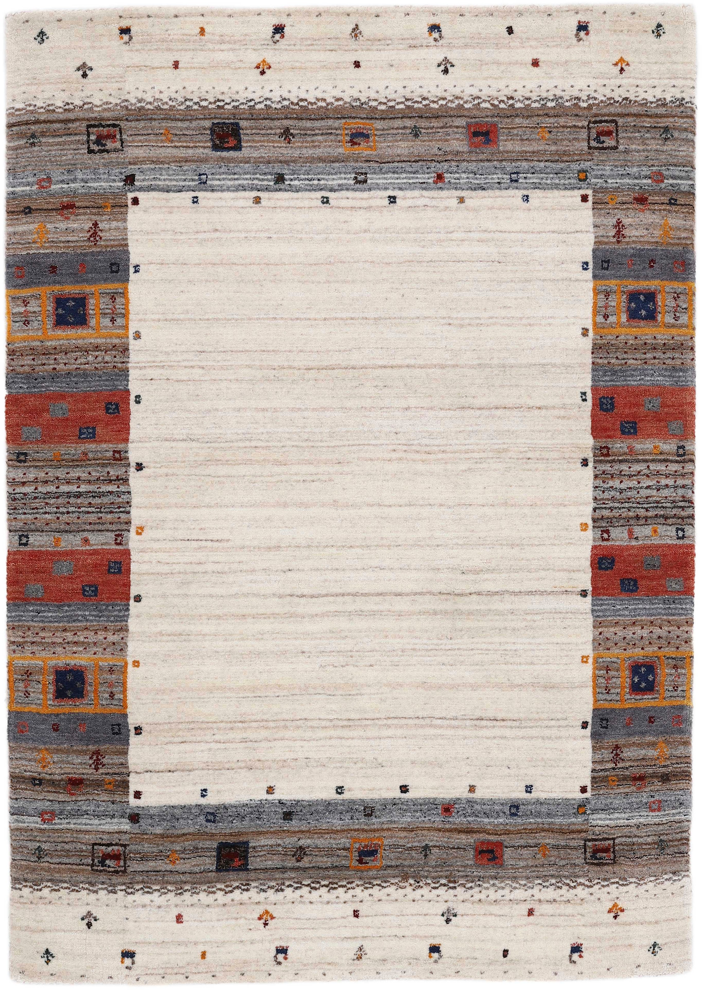 carpetfine Wollteppich »Gabbeh Vida«, rechteckig, 15 mm Höhe, reine Wolle, weicher Flor, auch als Läufer erhältlich