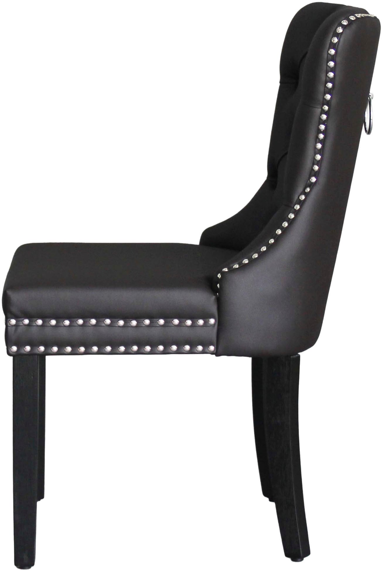 byLIVING Esszimmerstuhl »Domino« (Set) 2 Stk.mit Massivholz Gestell, Chestefield Steppung und Ringgriff im Rücken