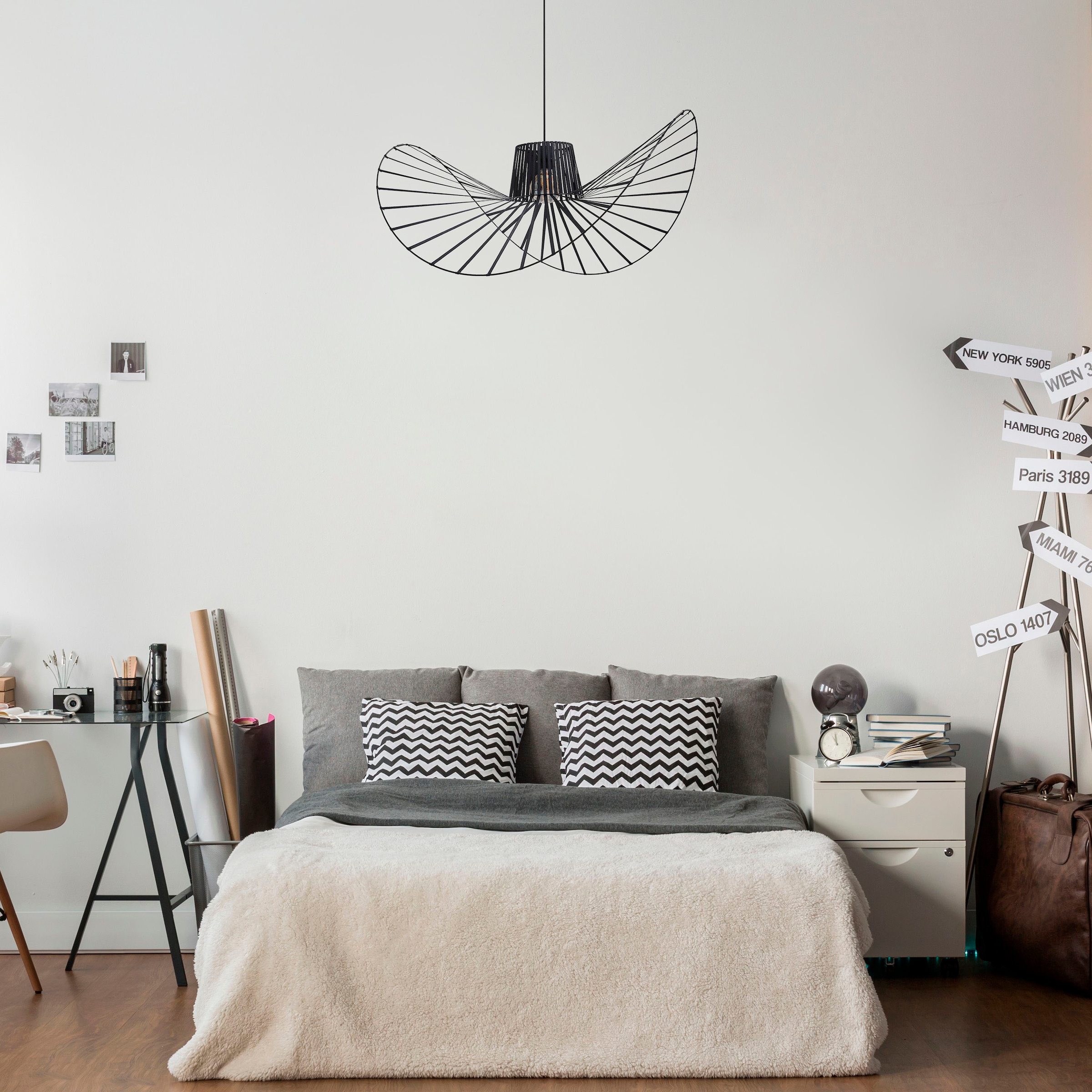 Paco Home Pendelleuchte »HUGO PD1«, 1 flammig, Leuchtmittel E27 | ohne Leuchtmittel, mit kompatiblen Dimmer und Leuchtmittel