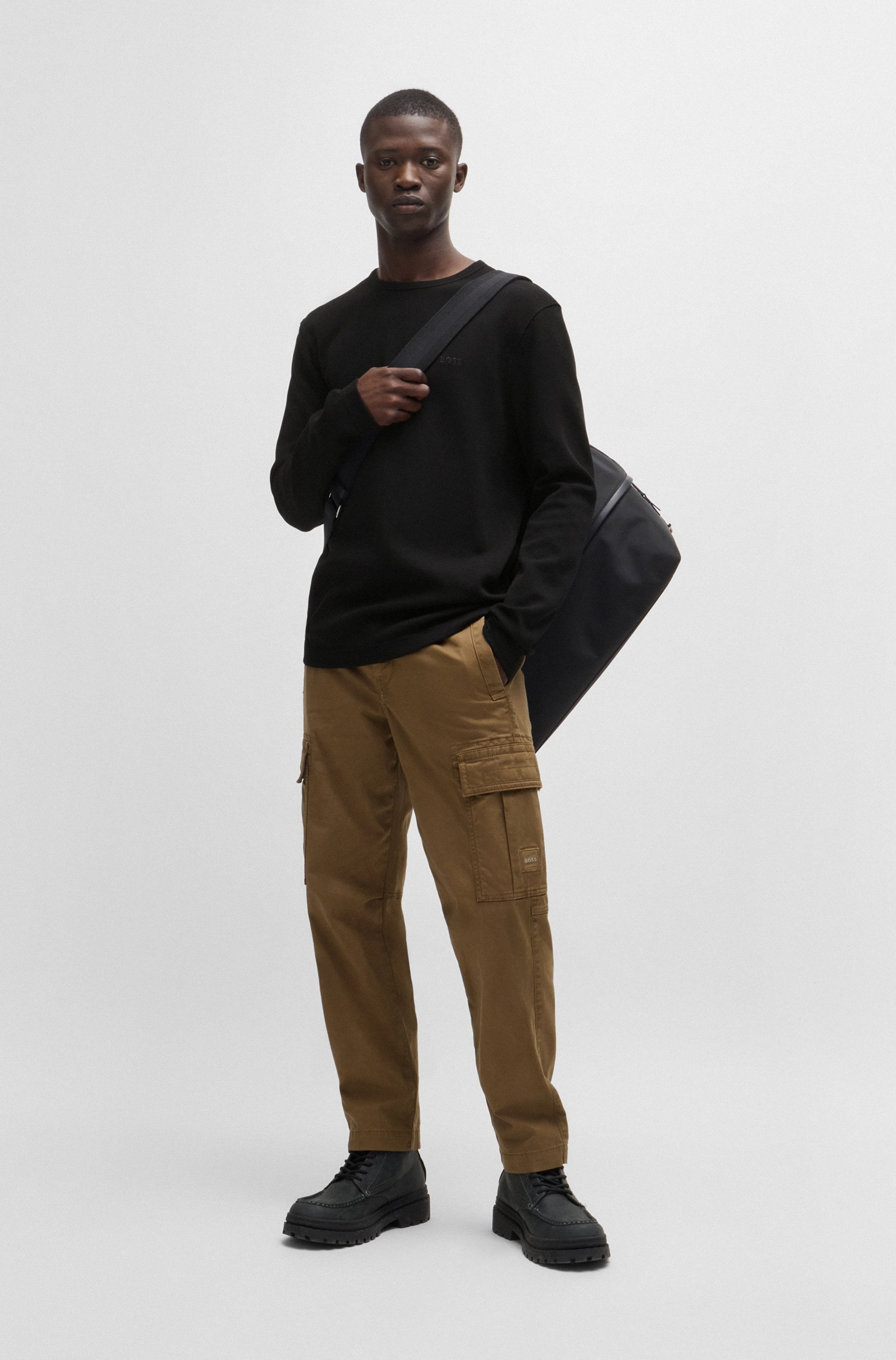 BOSS ORANGE Langarmshirt »Tempesto«, mit BOSS-Stickerei