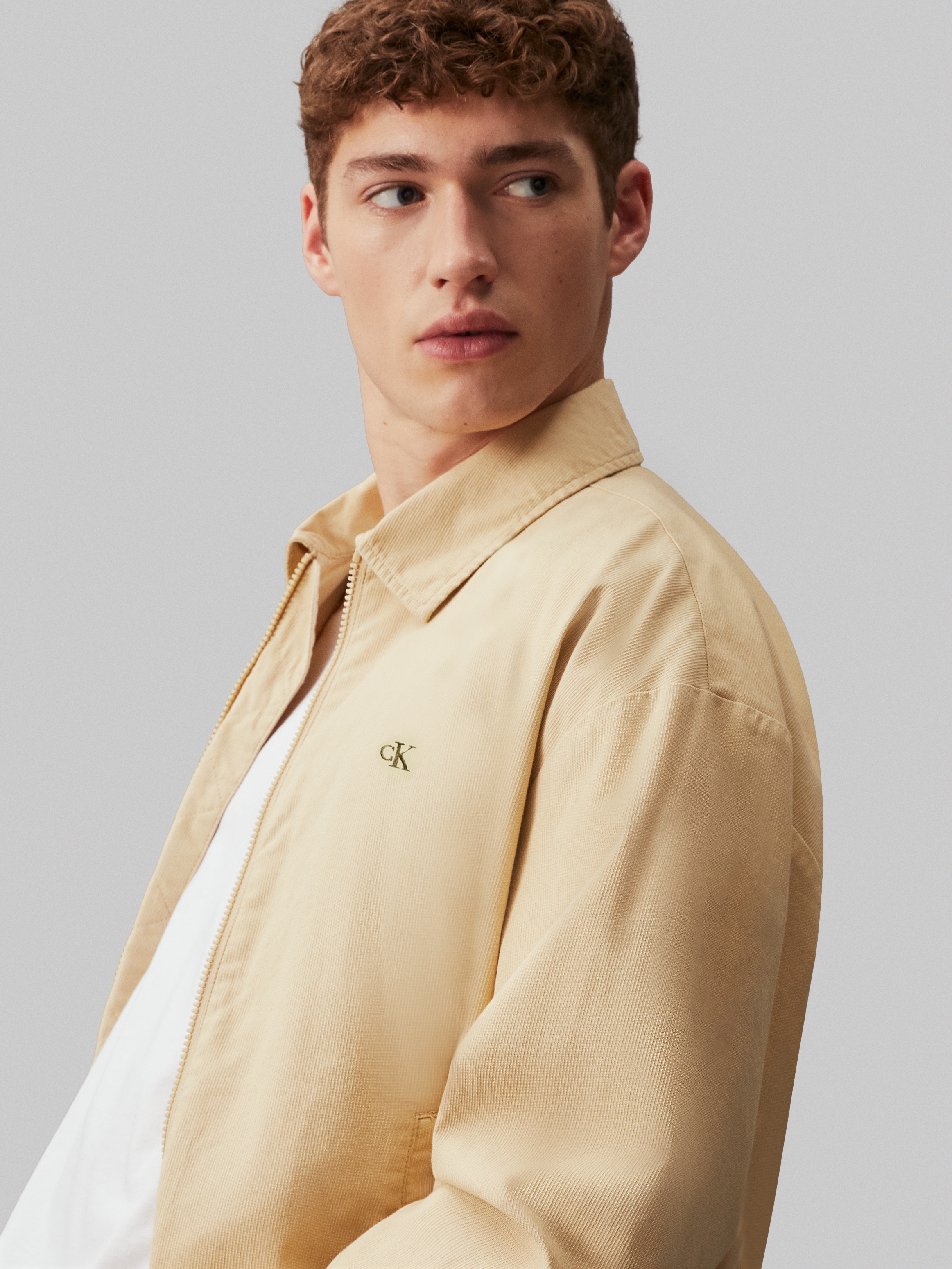 Calvin Klein Jeans Collegejacke »LINEAR TEXTURE HARRINGTON«, mit Logoprägung