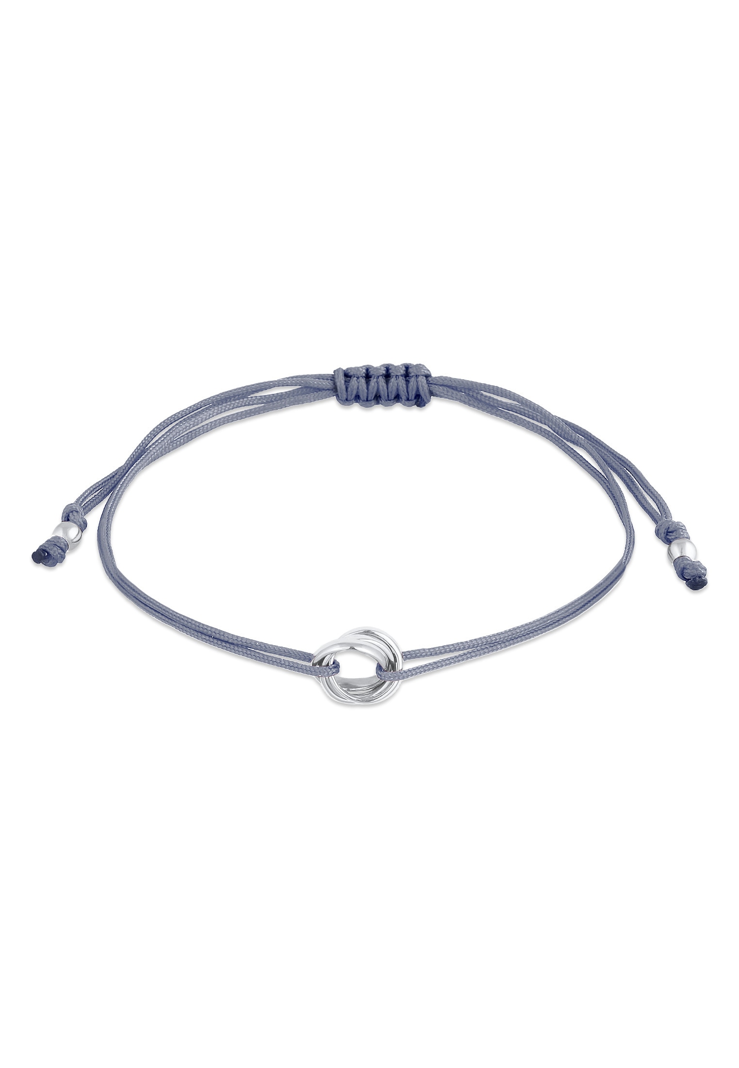 Elli Armkette »Armband Kreis Verschlungen Rund Textilband 925 Silber«