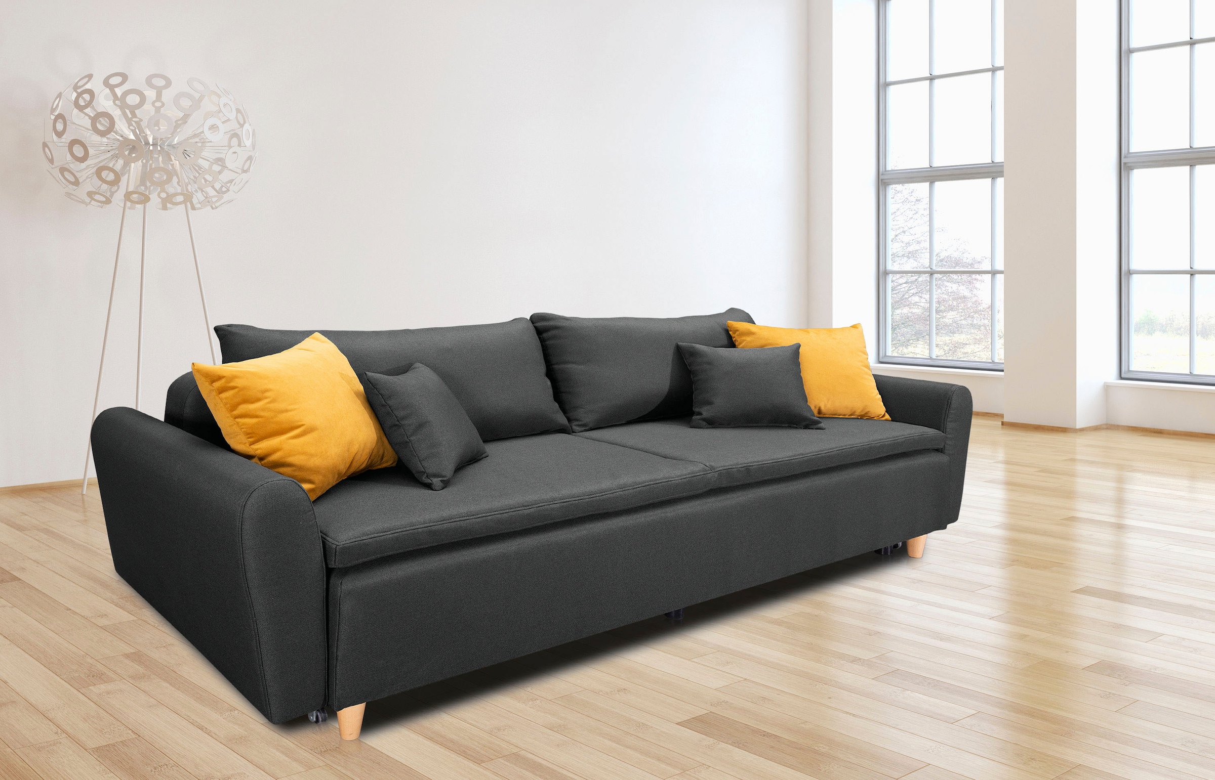 INOSIGN Schlafsofa »Anika«, mit Boxspringaufbau, Bettfunktion & Bettkasten, Dauerschlafsofa