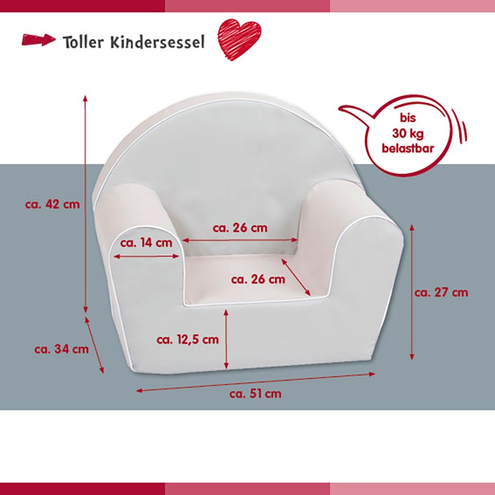 Knorrtoys® Sessel »Soft plush beige«, für Kinder; Made in Europe