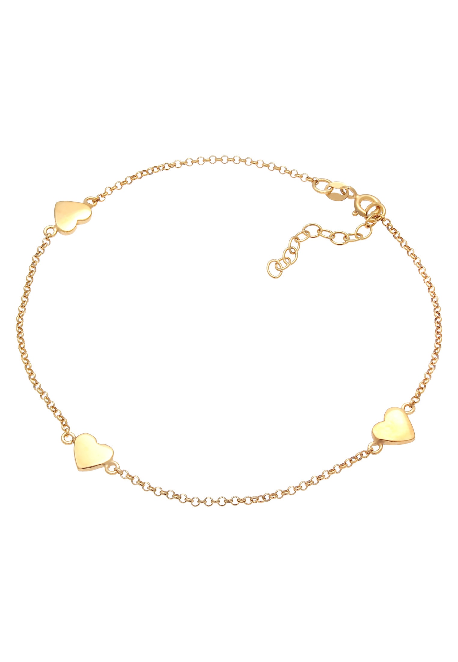 Nenalina Fußkette »Fußschmuck Herzen Verspielt Strand Sommer Trend 925 Silber«