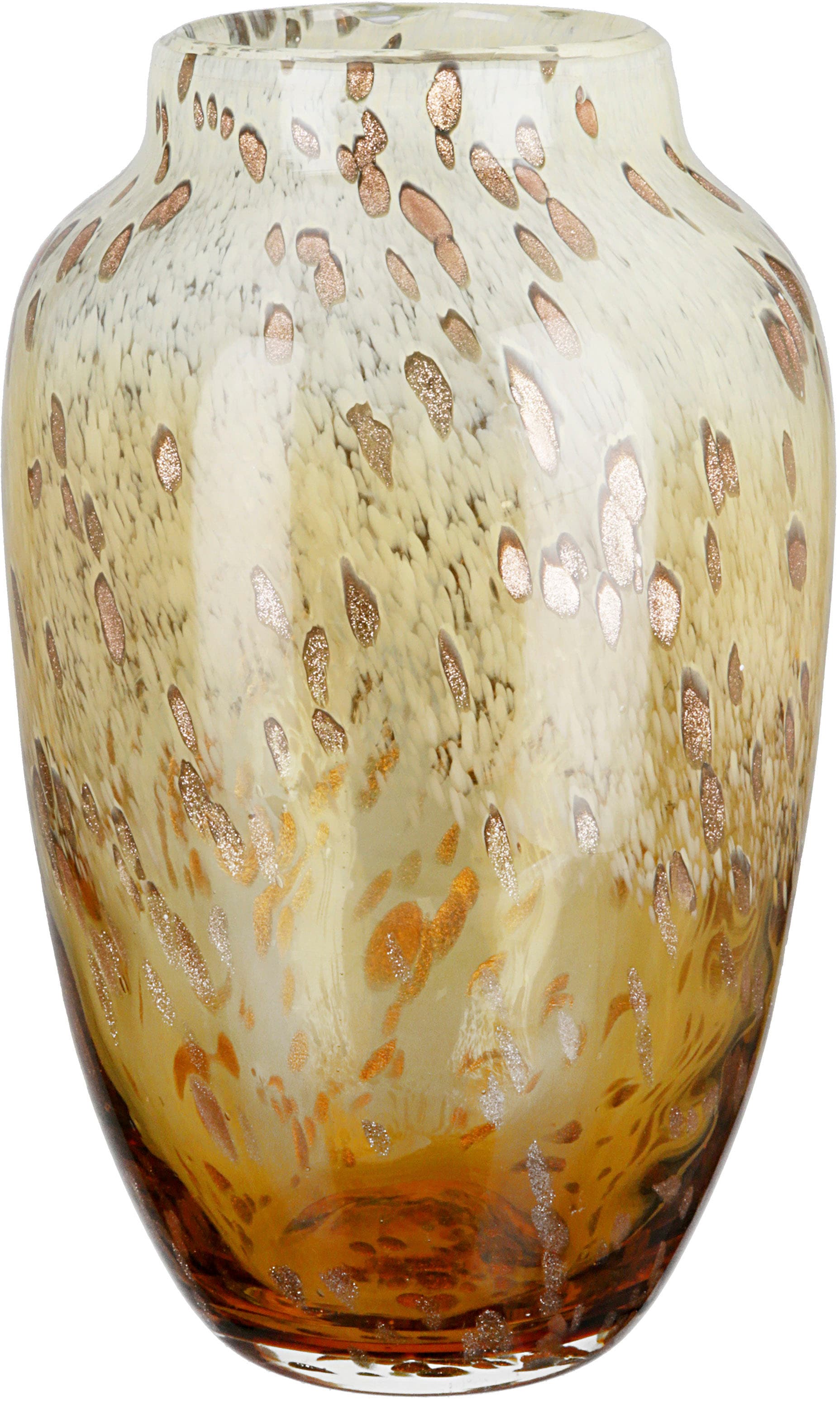 Casablanca by Gilde Tischvase »Ambrosio, Rechnung Glas, auf bestellen Glitter, und Höhe mit 29 Tupfen Dekovase«, goldfarbenem ca. cm (1 St.), aus Vase