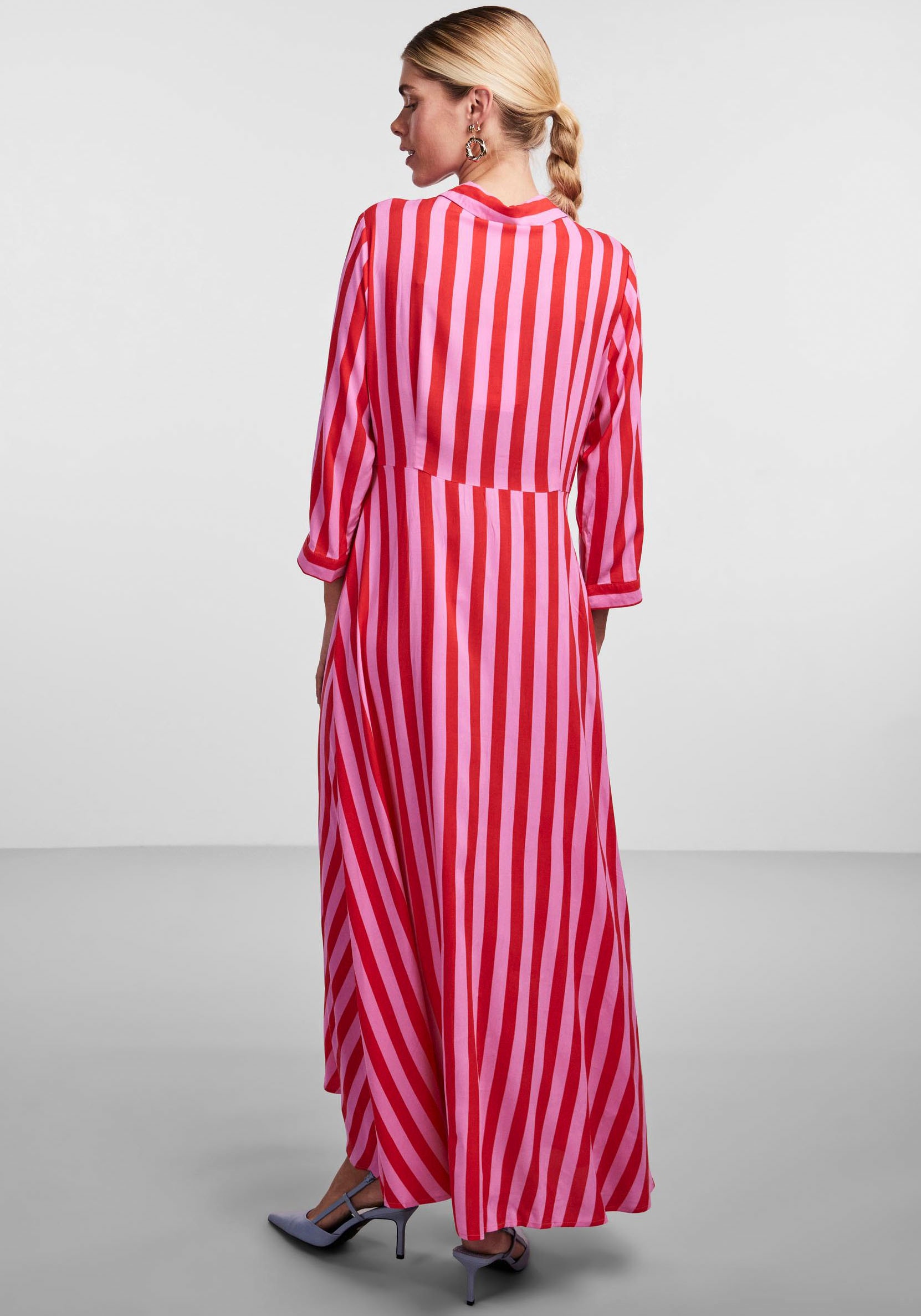 Y.A.S Hemdblusenkleid »YASSAVANNA LONG SHIRT DRESS«, Sommerkleid, mit 3/4 Ärmel