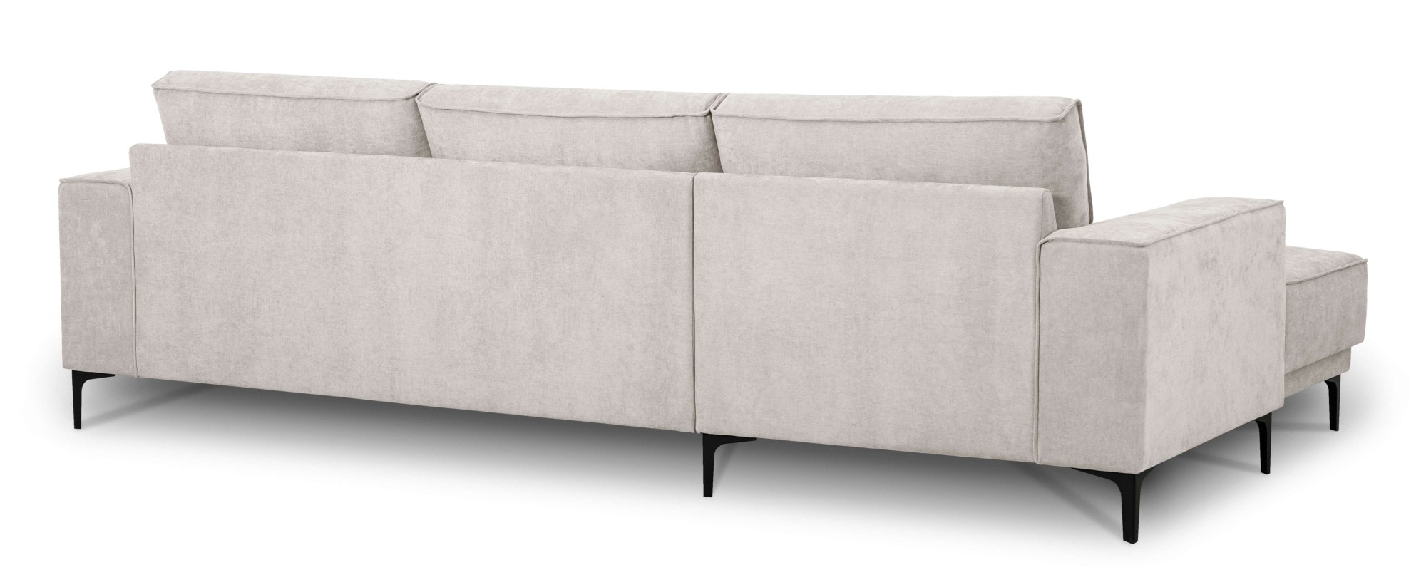 OTTO home Ecksofa »Polsterecke Oland, Struktur, Flachgewebe, Luxus-Microfaser, Boucle« L-Form, 280 cm, Wellenunterfederung, Skandi-Design, Metallfüße