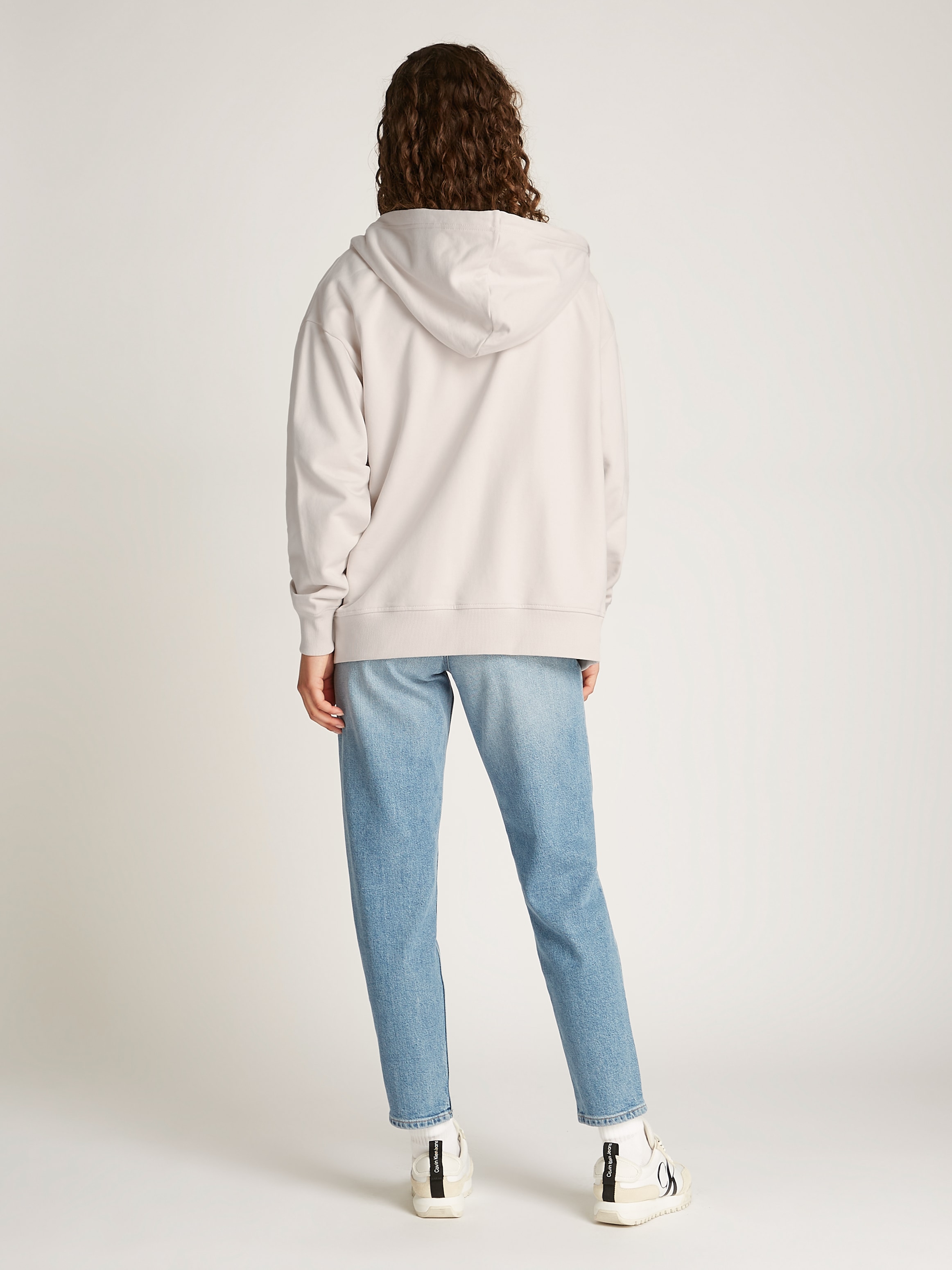 Calvin Klein Jeans Sweatjacke »WOVEN LABEL ZIP-THROUGH«, mit Logo-Label