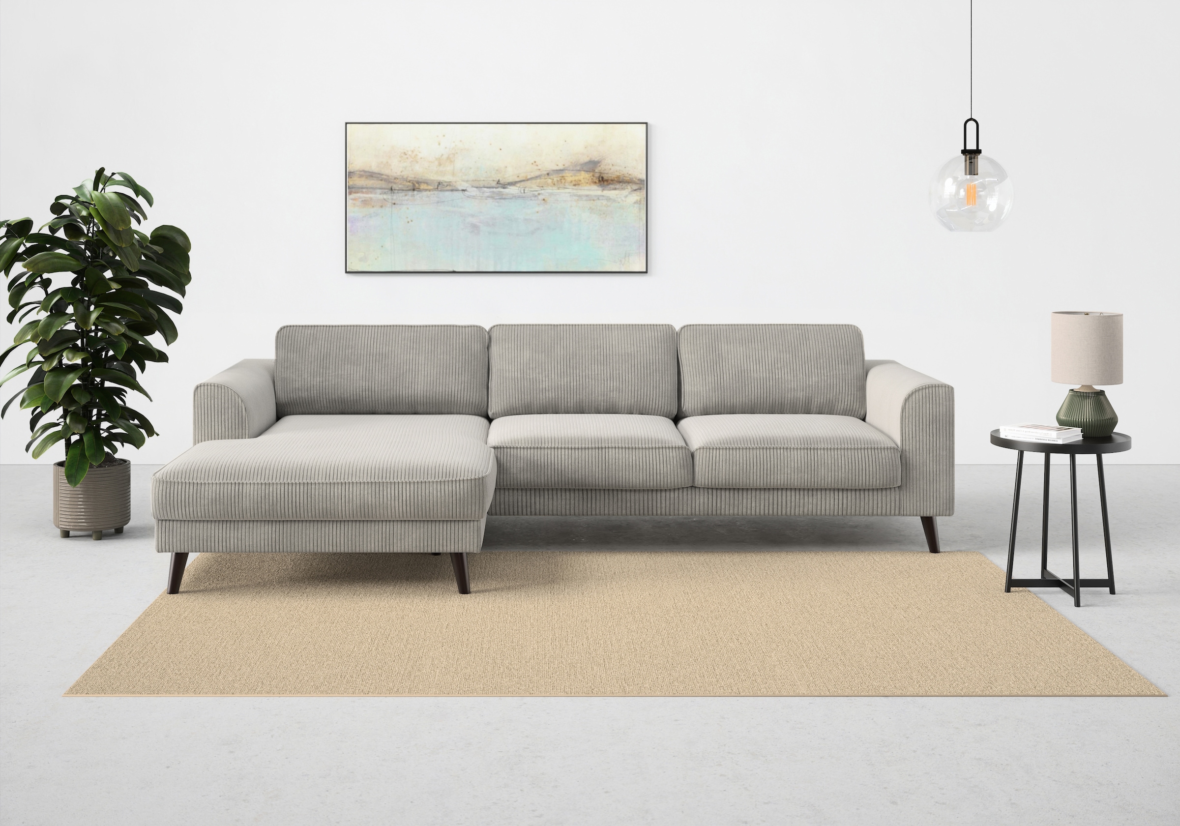 TRENDMANUFAKTUR Ecksofa »Lumber Jack, elegantes Designsofa, L-Form«, wahlweise mit Bettfunktion u. Bettkasten