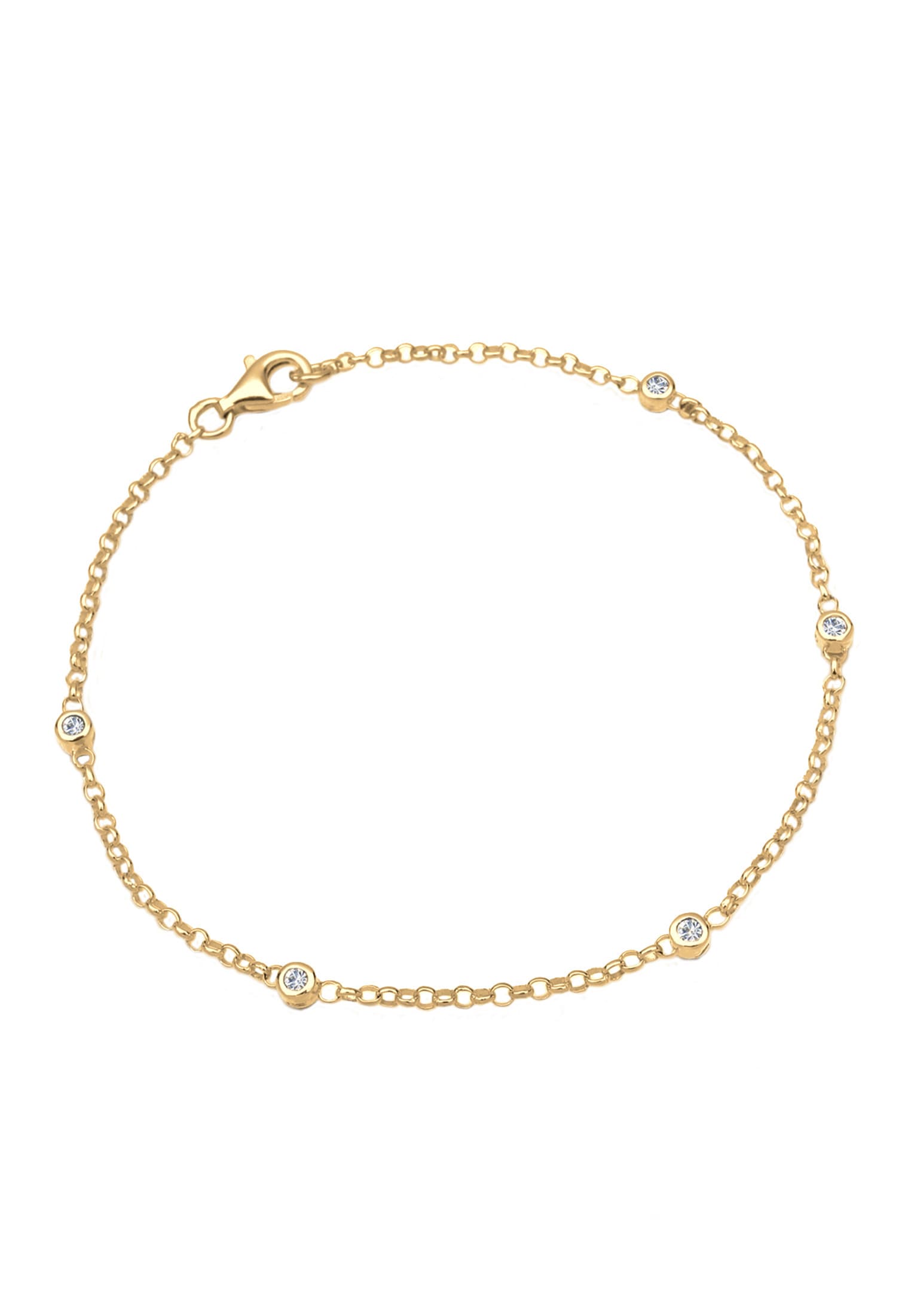 Elli Armkette »Armband Klassisch Basic Kristalle 925 Silber«