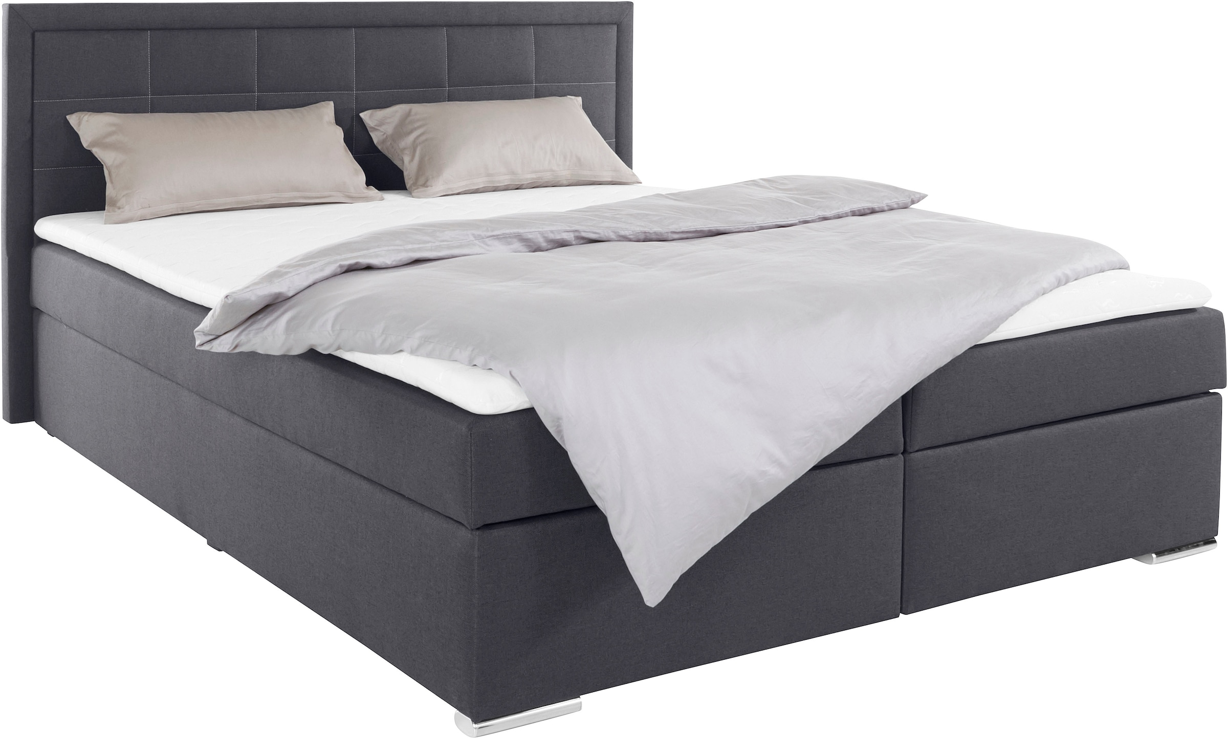Boxbett Athena, wahlweise mit Bettkasten inkl. Topper bei Ausführung mit Matzratze, in Härtgraden H2, H3, H4
