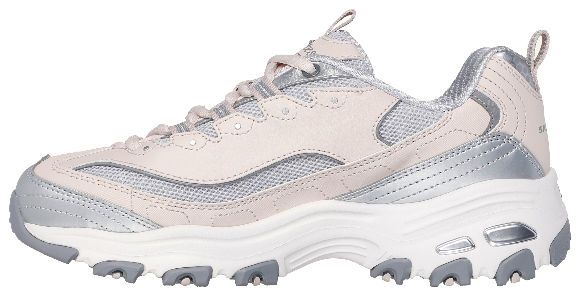 Skechers Sneaker »D'LITES-CHROMATIC«, Plateausneaker, Schnürschuh mit Metallic Einsätzen