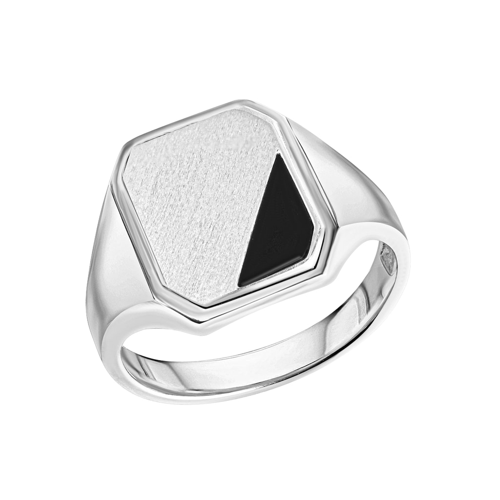 Firetti Fingerring »Schmuck Geschenk Silber 925 Herrenring Silberring Siegelring«, mit Achat