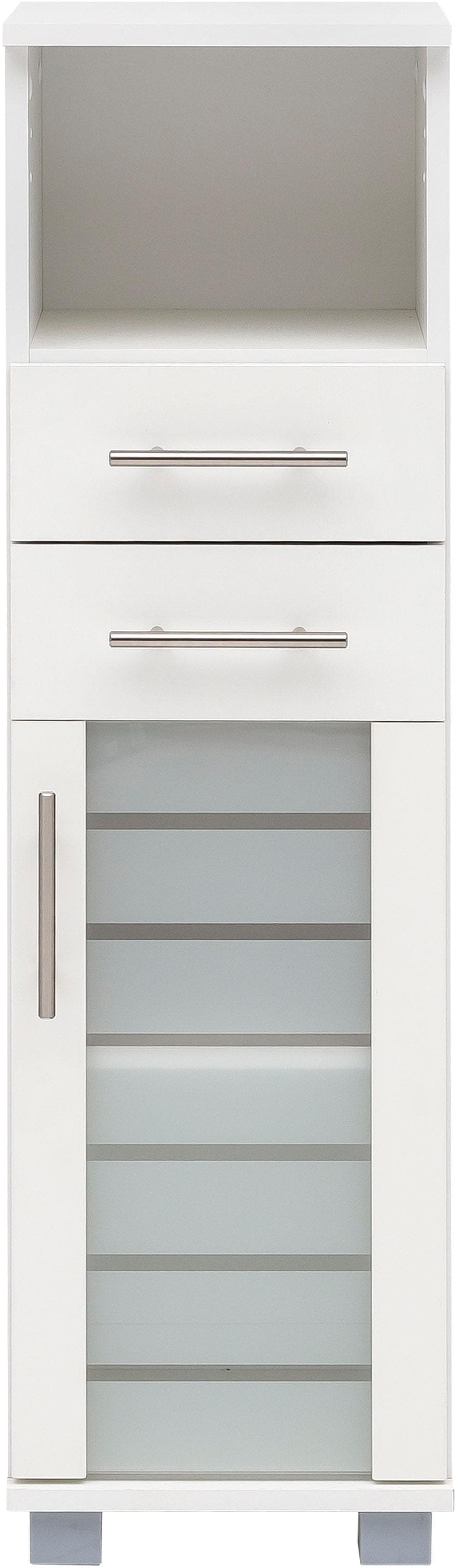 Schildmeyer Midischrank »Nikosia« Breite 30 cm, mit Glastür, 2 Schubladen, MDF-Fronten, Metallgriffe