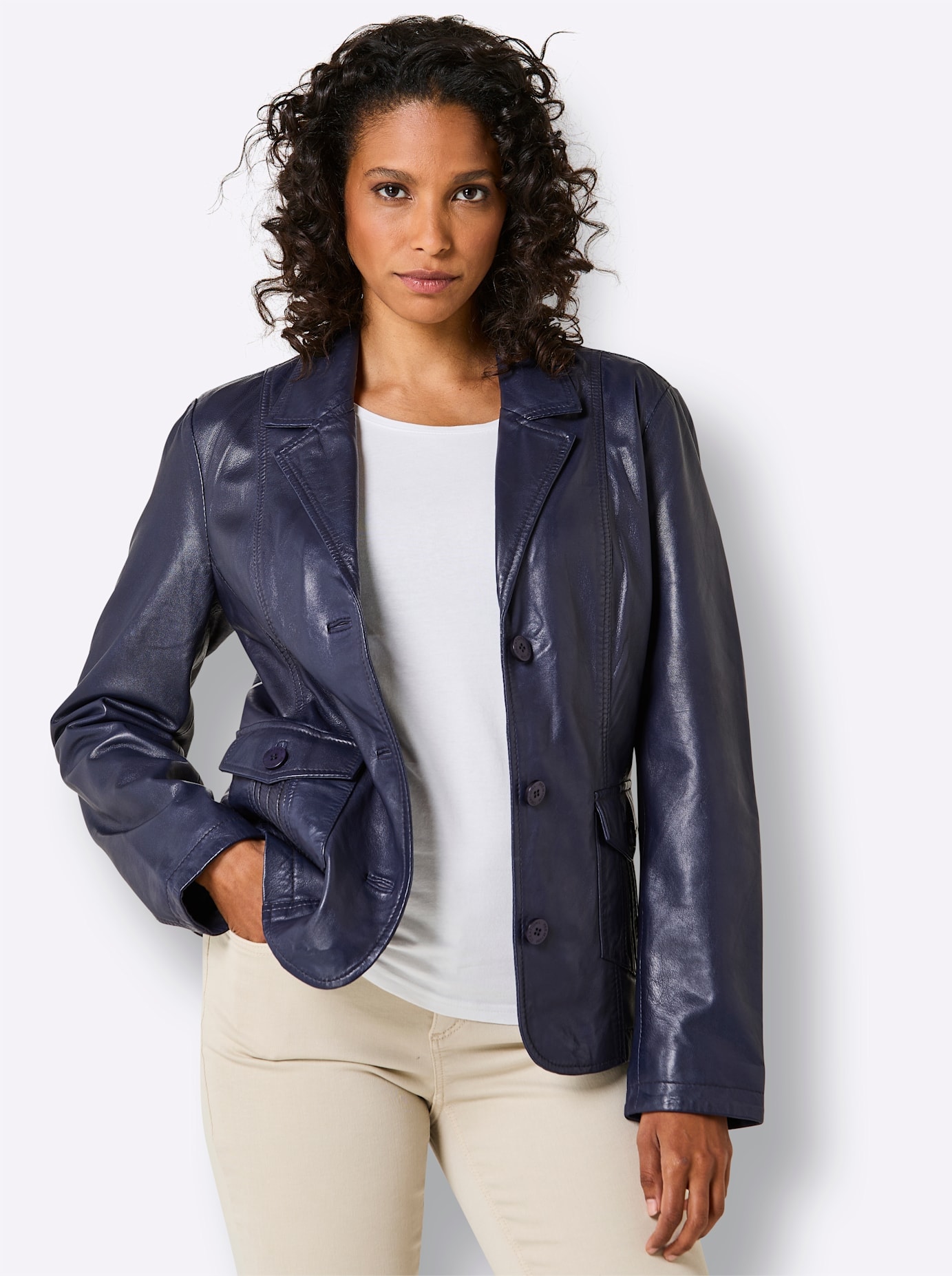 Mainpol Lederblazer »Lammnappa-Lederblazer«