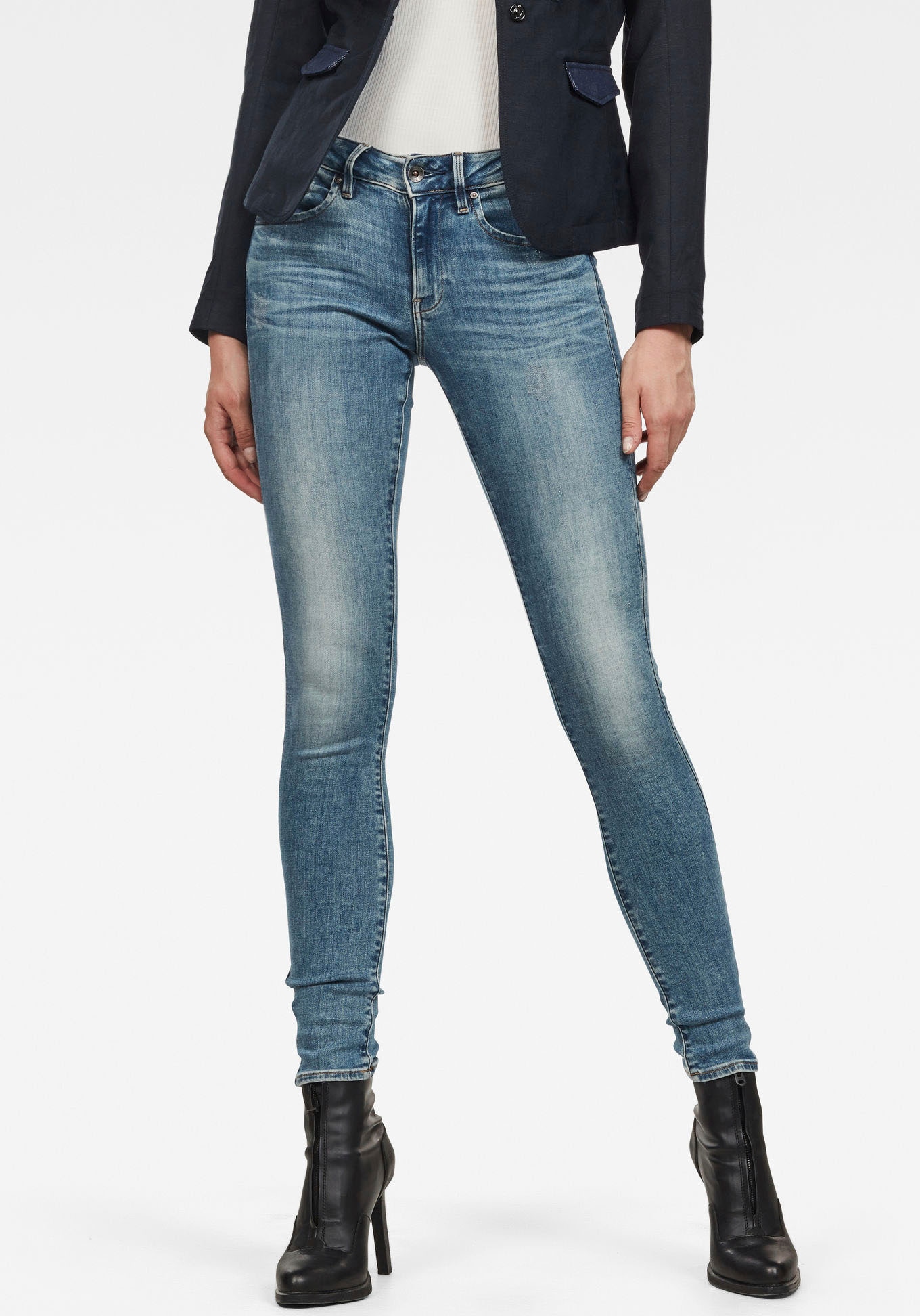 Skinny-fit-Jeans »Midge Zip Mid Skinny«, mit Reißverschluss-Taschen hinten