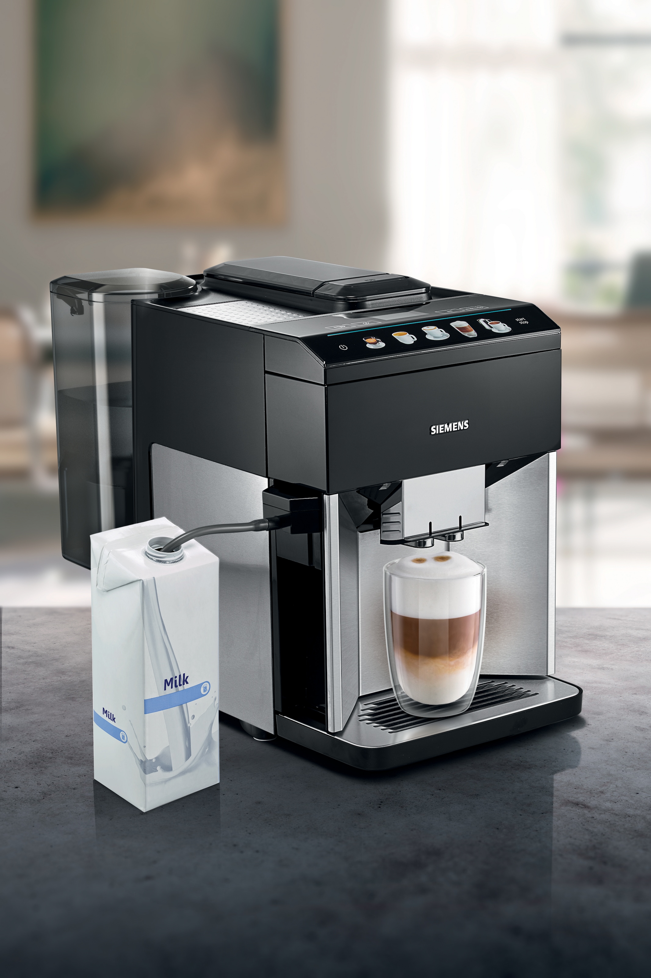 SIEMENS Milchschlauch-Adapter »TZ50001«, (1 tlg.), zur Nutzung externer Milchbehältnisse, spülmaschinengeeignet, schwarz