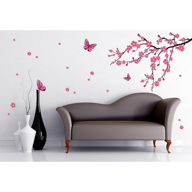 Wall-Art Wandtattoo »Kirschblüten mit Schmetterlingen« bequem bestellen