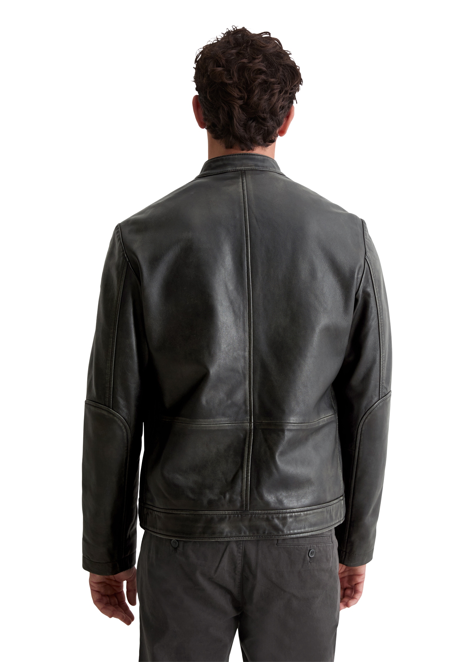 Marc O'Polo Lederjacke »im Biker-Style regular fit  aus edlem Lammleder«