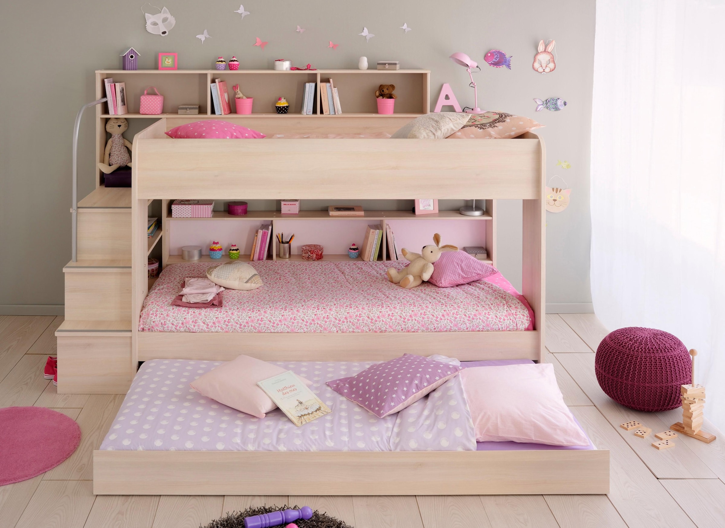 Parisot Jugendzimmer-Set »Bibop«, (Set, 2 St., Etagenbett, Schrank) bei ♕