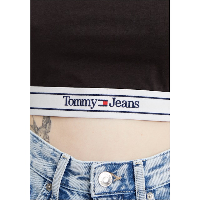 Tommy Jeans Langarmshirt »TJW LOGO WB LS TOP«, mit Cut-Out & Tommy Jeans  Wäschebund bei ♕